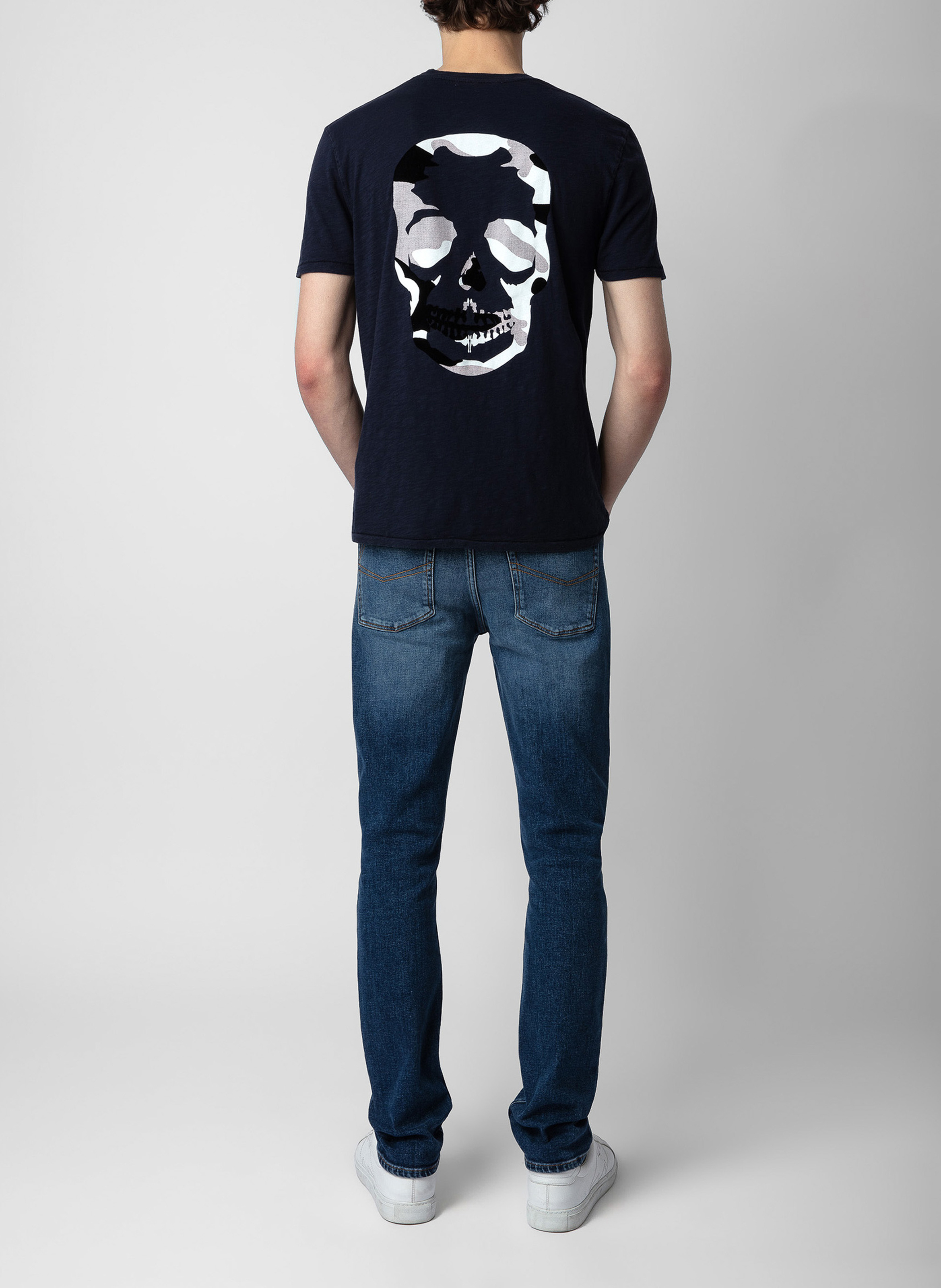 Tee-shirt droit en coton stockholm ZADIG&VOLTAIRE Blauw