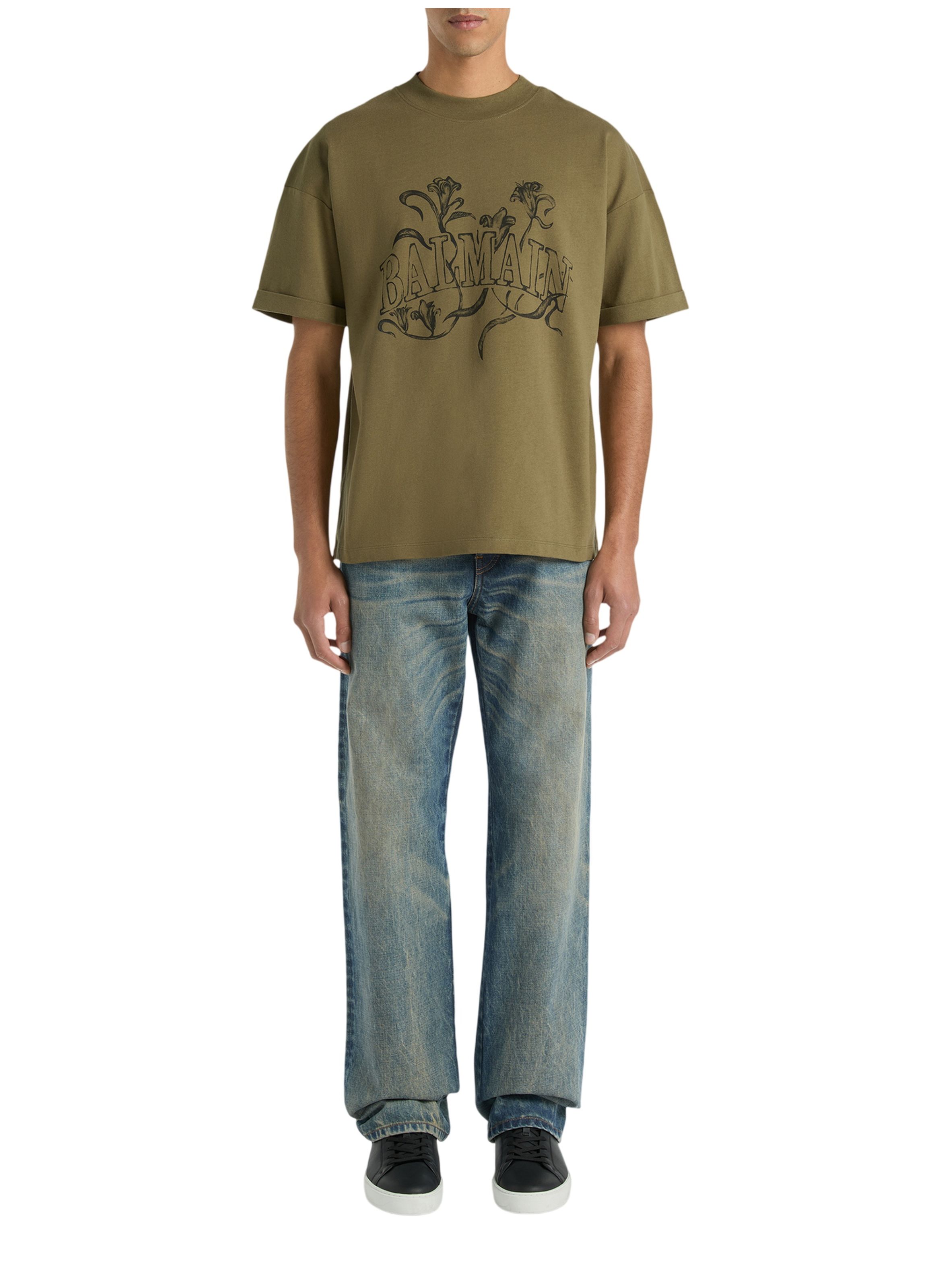 T-shirt balmain bloom imprimé BALMAIN Vert