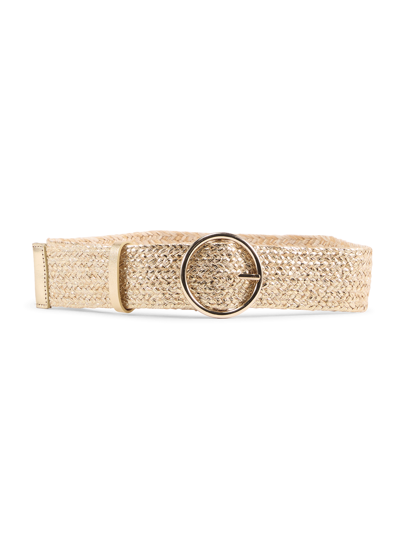 Riem met glanzende ronde gesp SAISON 1865 Goud