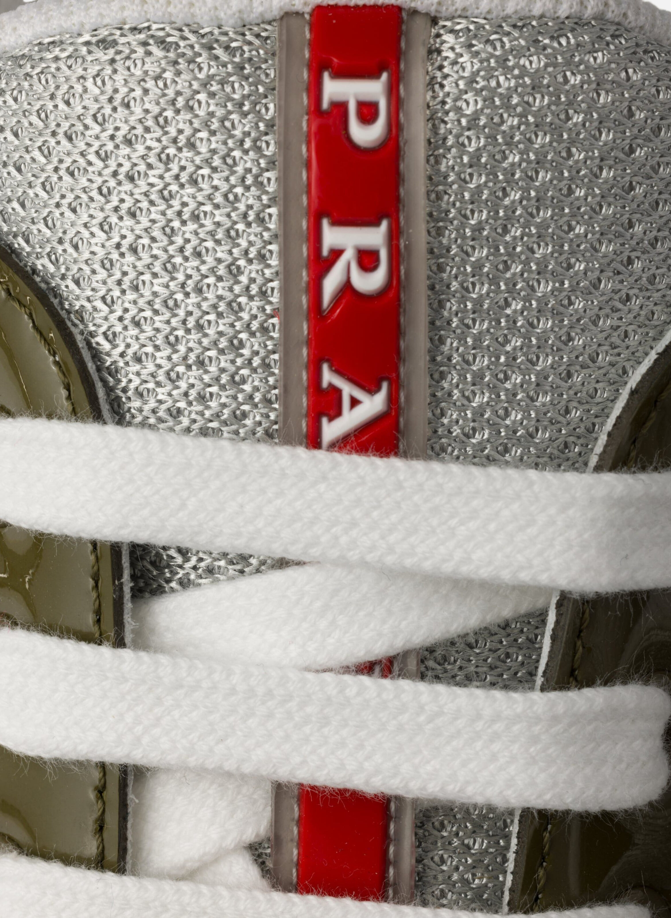 Sneakers prada america’s cup en cuir verni et tiss PRADA Vert