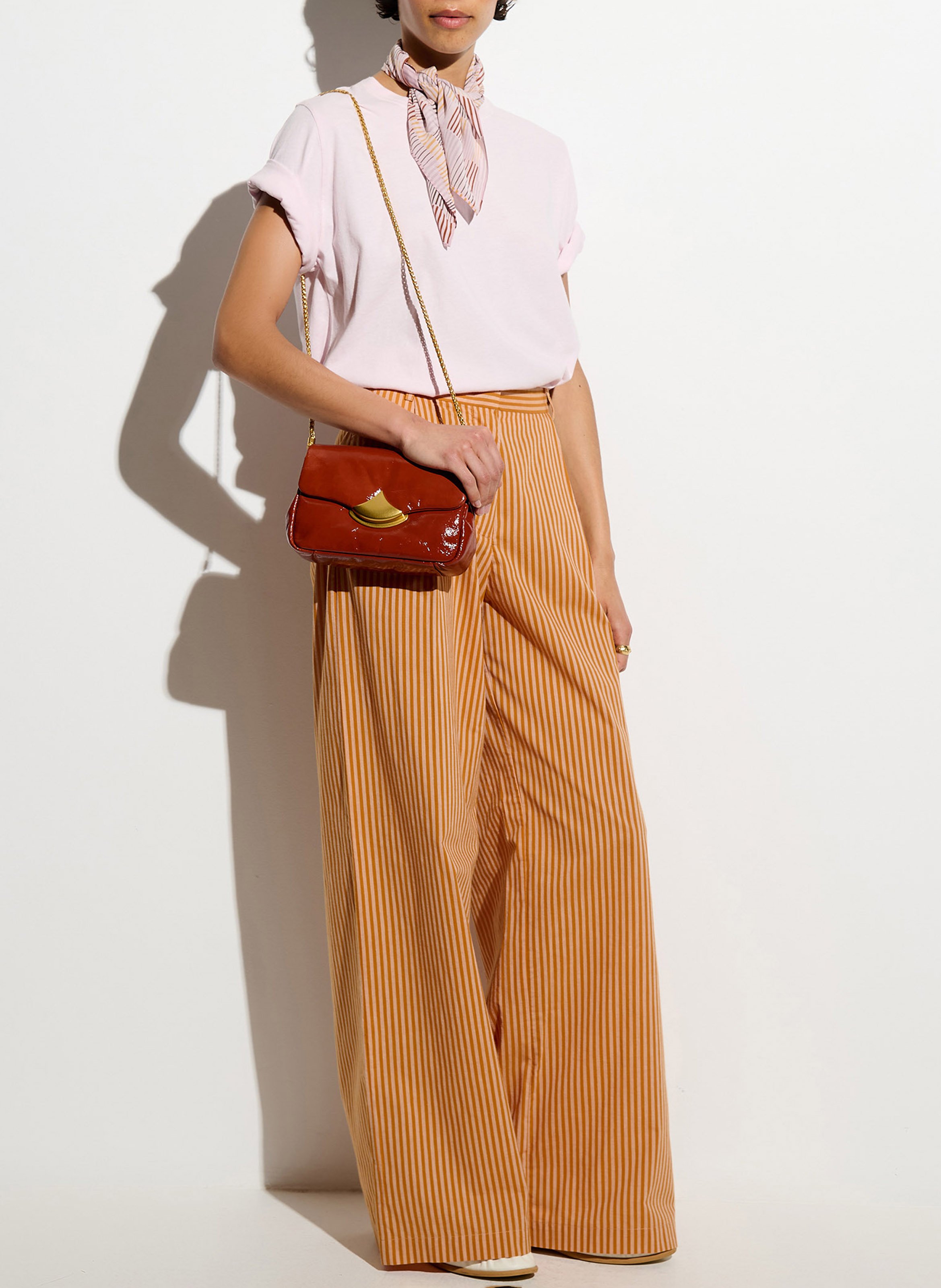 Pantalon ample rayé provencia SESSUN Orange