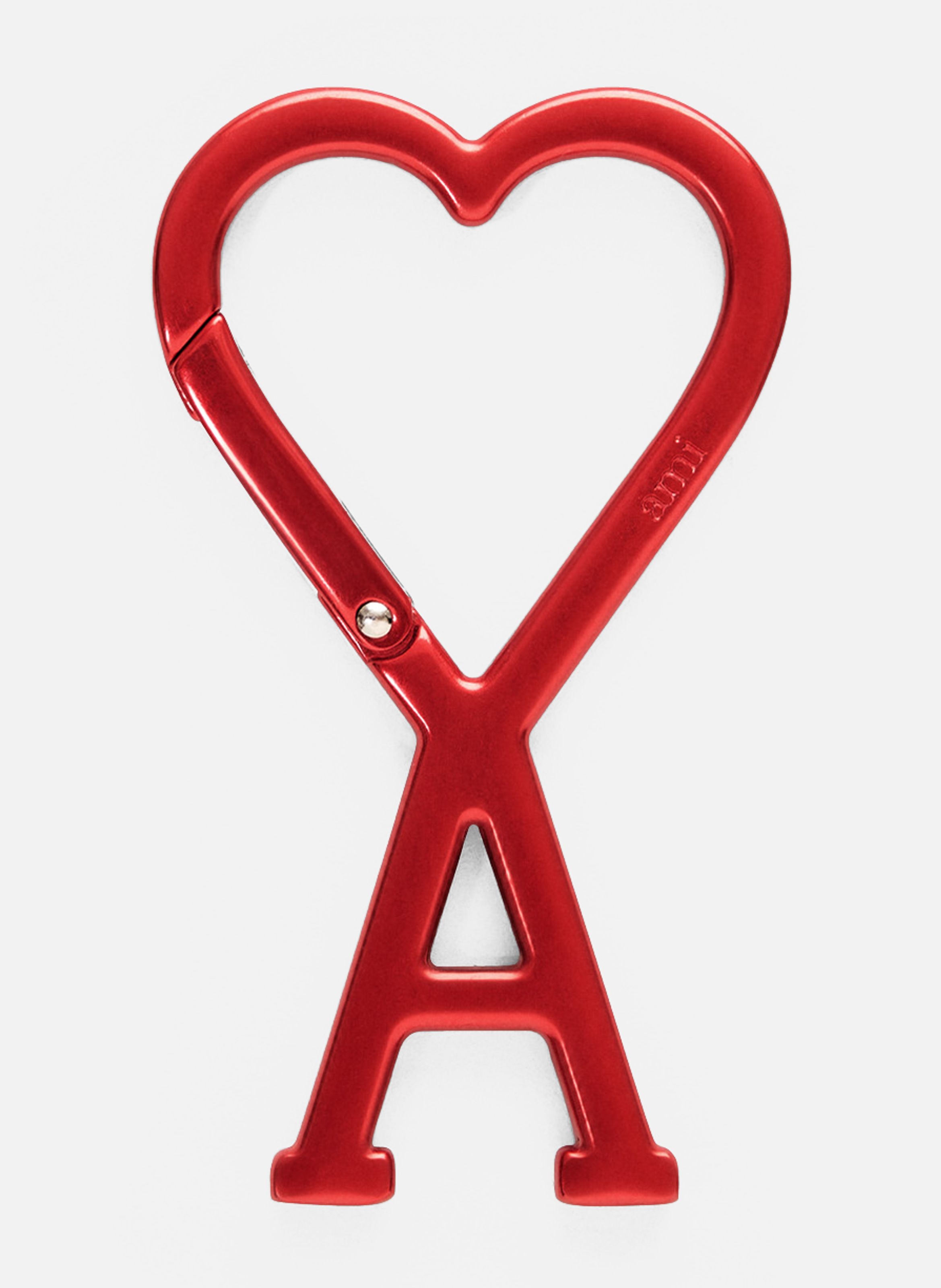 Mousqueton unisexe en aluminium ami de coeur AMI PARIS Rouge