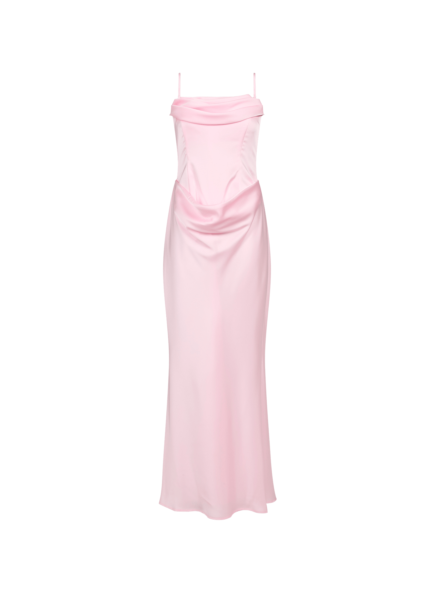 Satin Sleeveless Bodice Dress ROTATE Pink