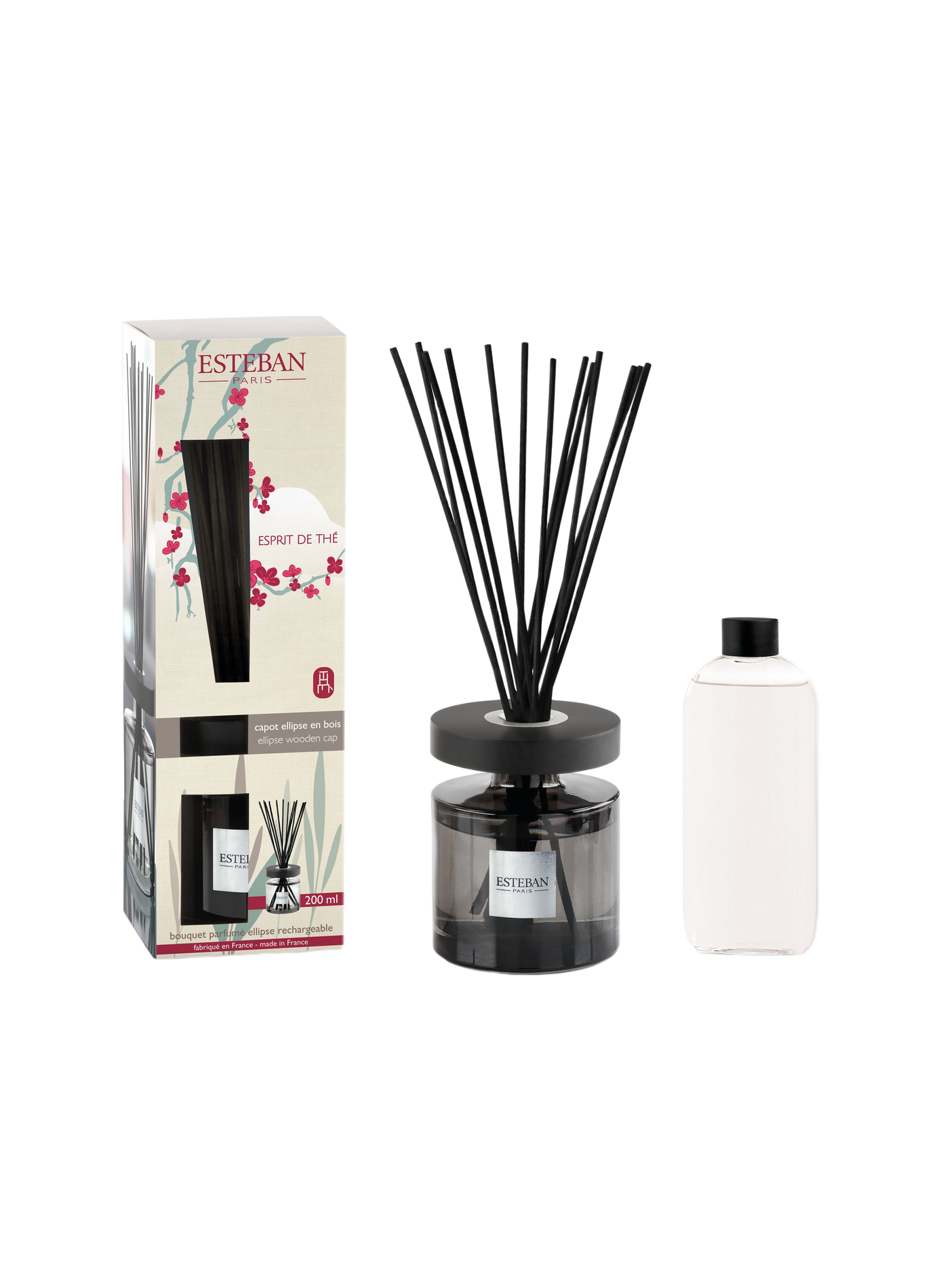 Geurig boeket Navulling Ellipse Tea Spirit 200 ml ESTEBAN Grijs