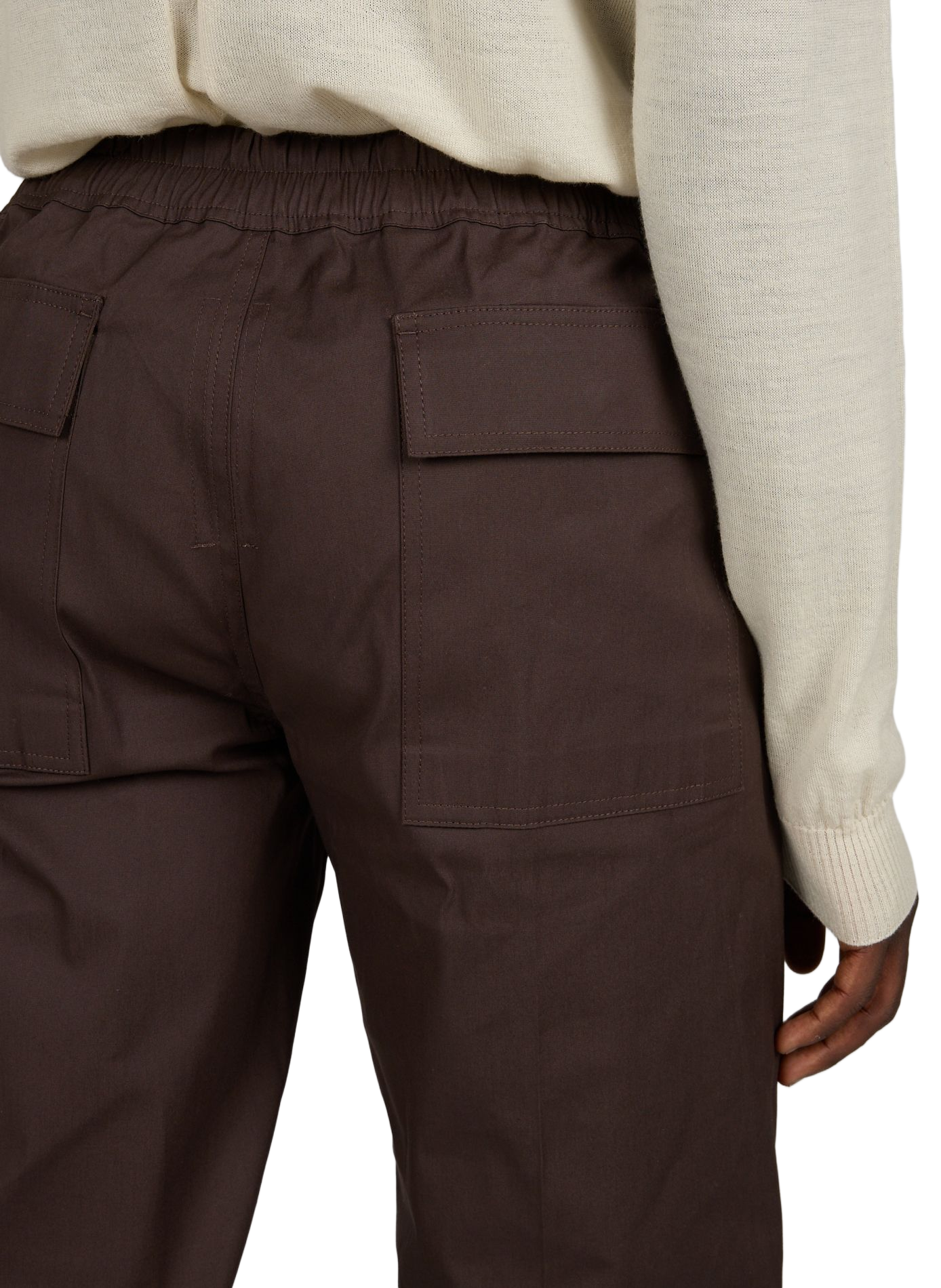 Pantalon à cordon de serrage Dietrich en coton RICK OWENS Marron