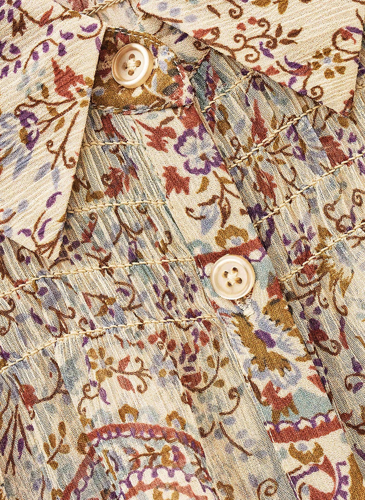 Chemise fluide boutonnée imprimée cleo BA&SH Bleu