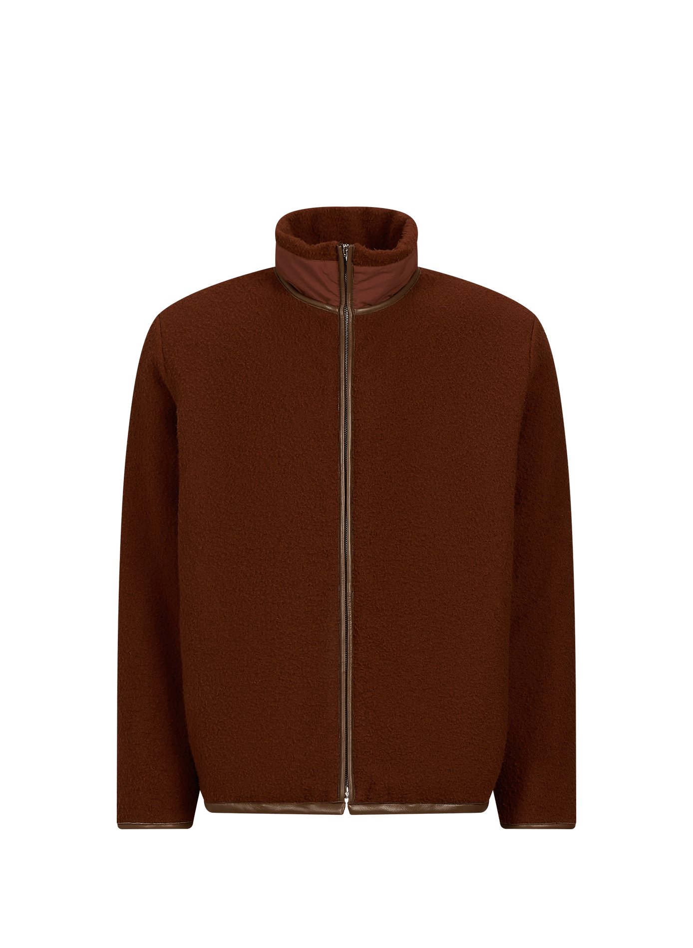 Straight-fit pure wool jacket RANRA Red