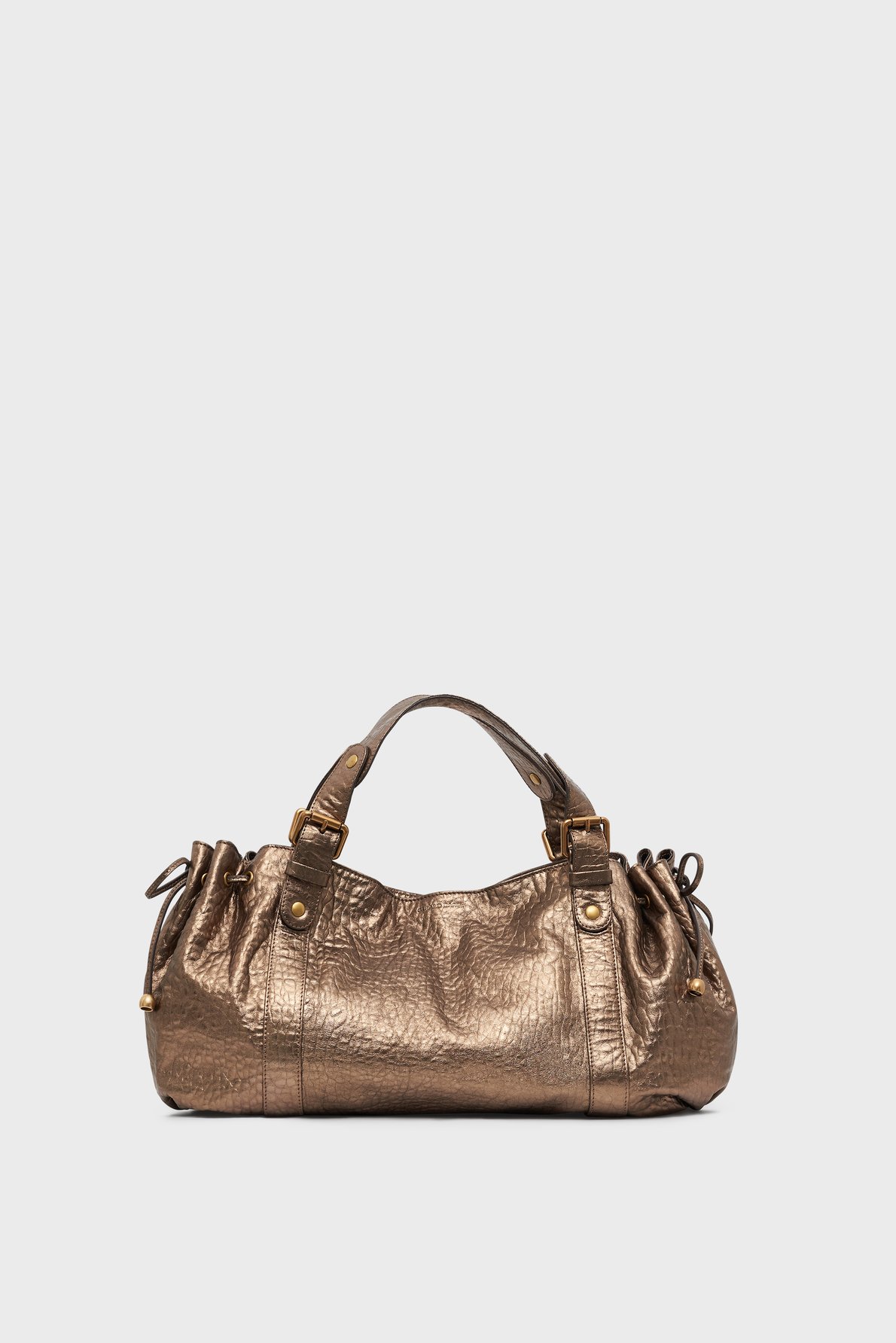 Sac à main en cuir bubble métallisé - 24h GERARD DAREL Doré