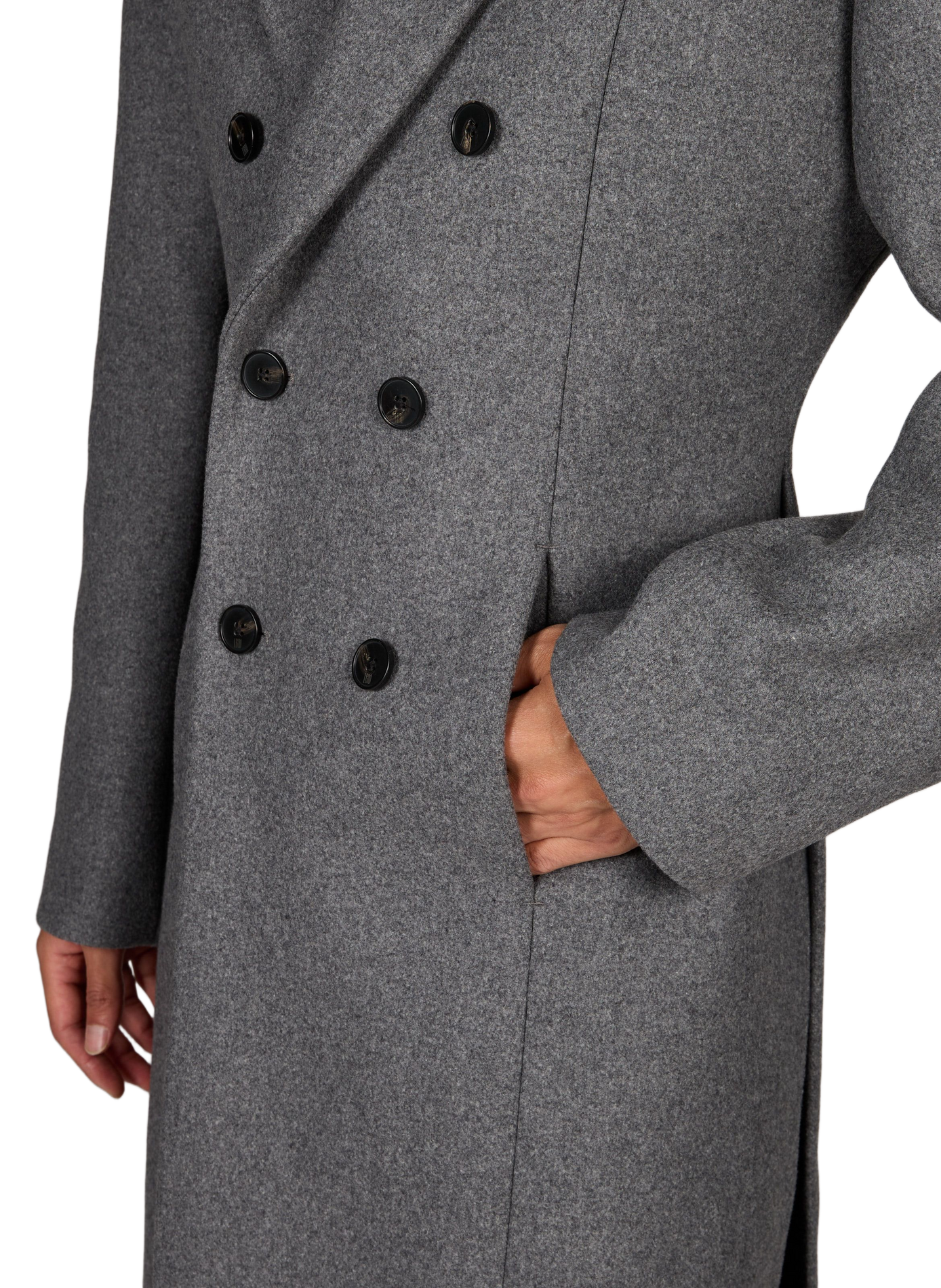 Long wool-blend coat LOUIS GABRIEL NOUCHI Grey