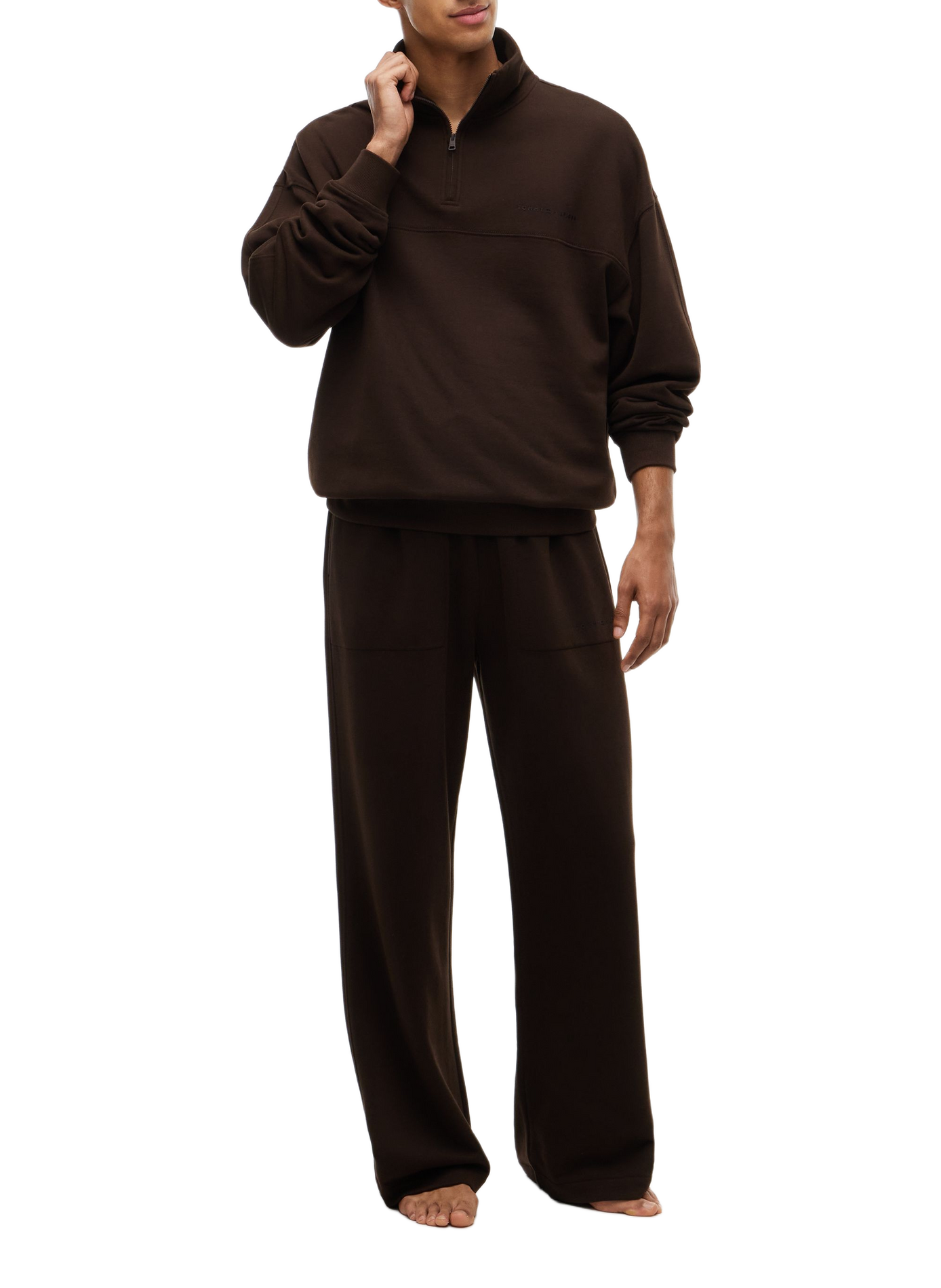 Cotton-blend joggers TOMMY HILFIGER Brown