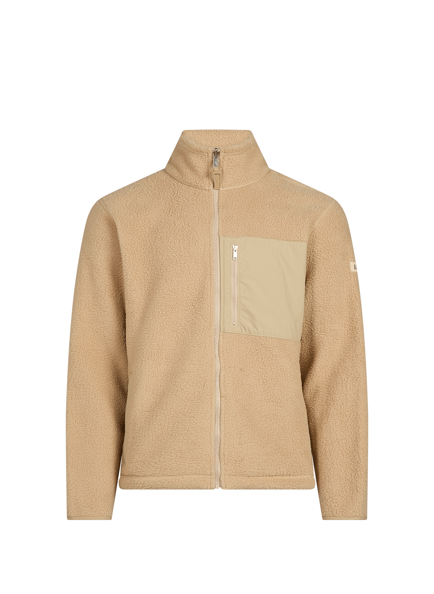 Chaqueta polar recta con cuello alto AIGLE Beige