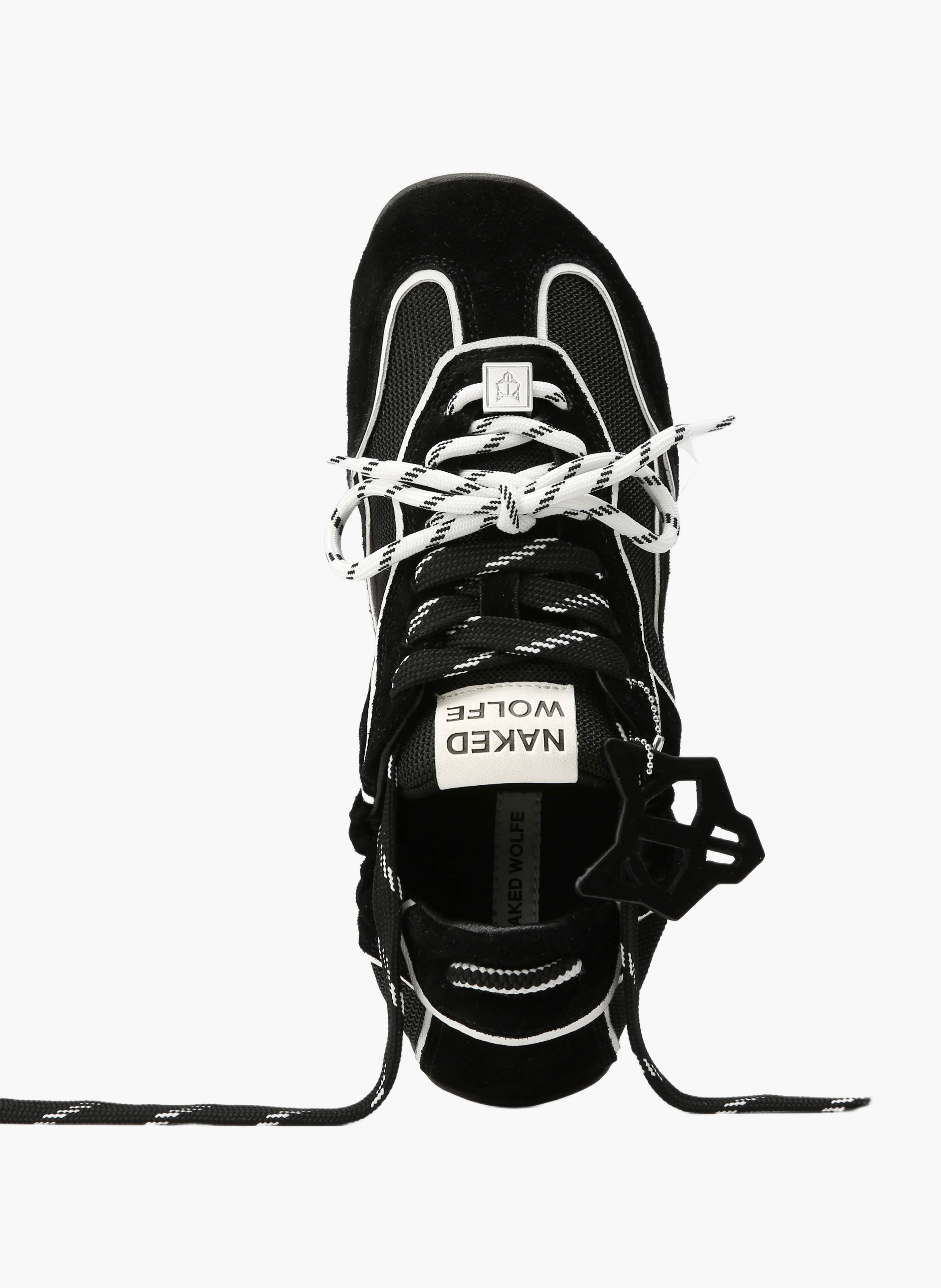 Soul-sneakers van suède met harig effect NAKED WOLFE Zwart