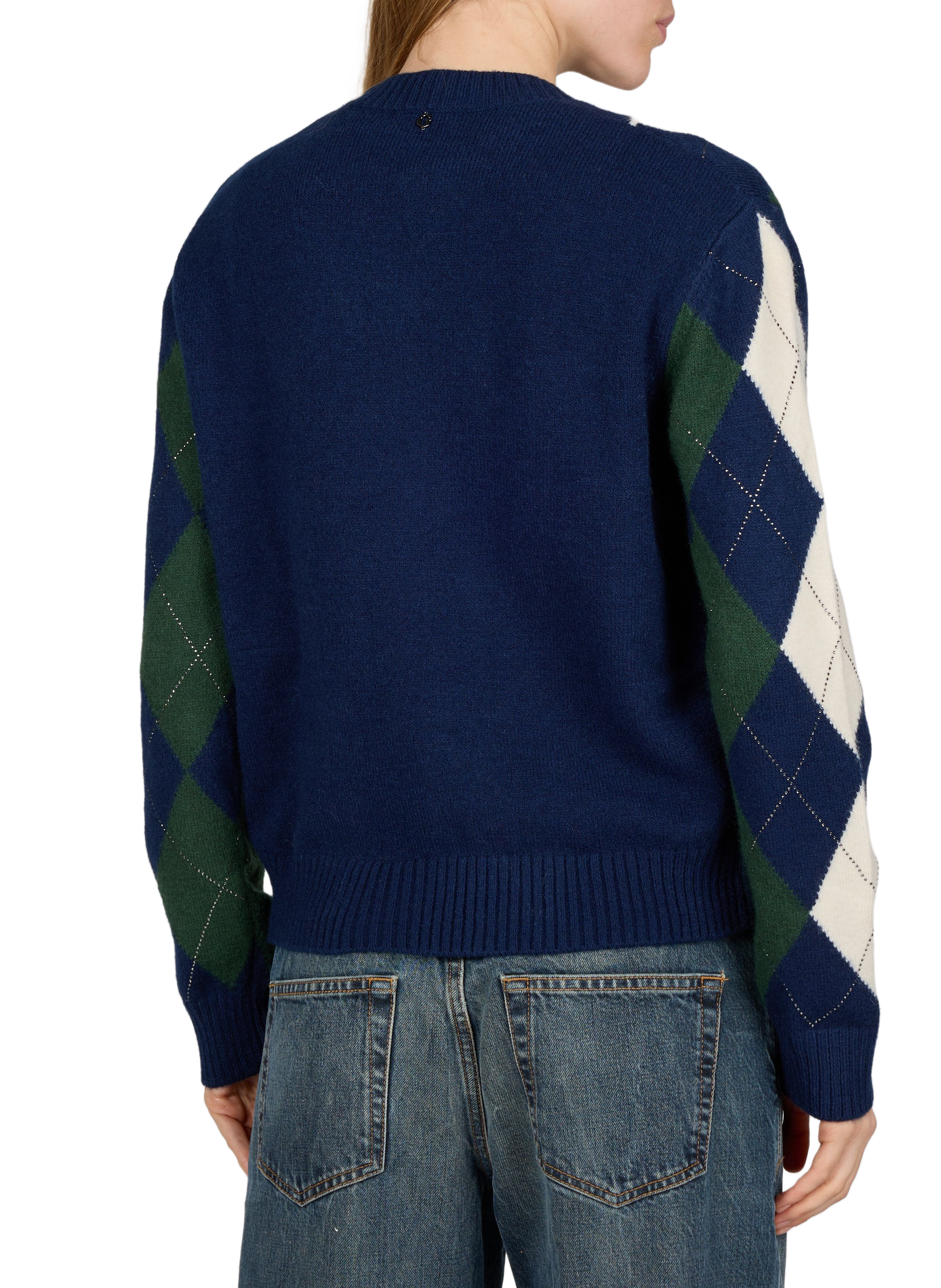 Gracie patterned sweater with rhinestones GUESS Blue