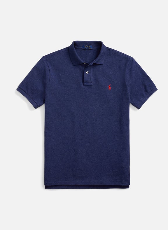 Polo droit en piqué de coton Bleu by POLO RALPH LAUREN POLO RALPH LAUREN Polo droit en piqué de coton Bleu