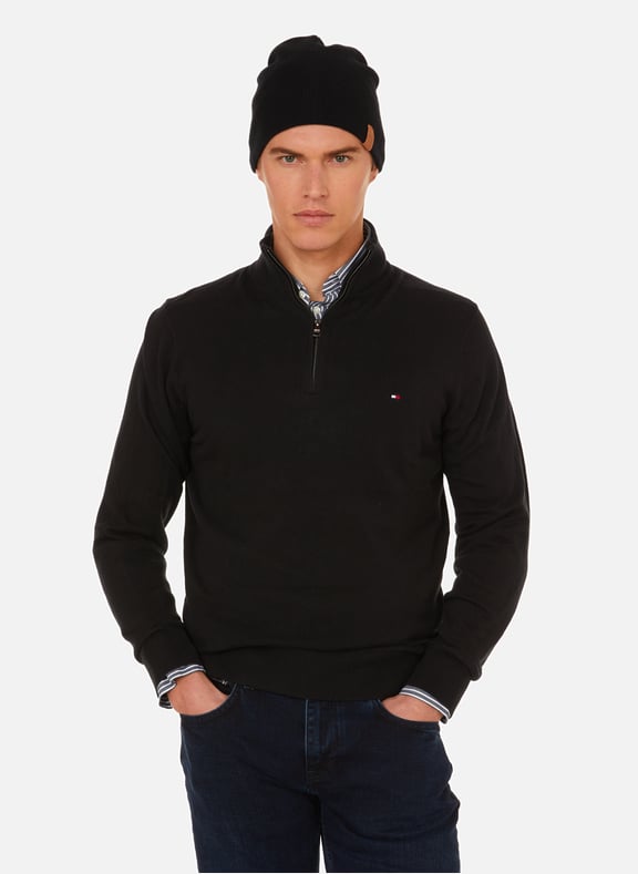 Pull tommy hilfiger noir homme sale