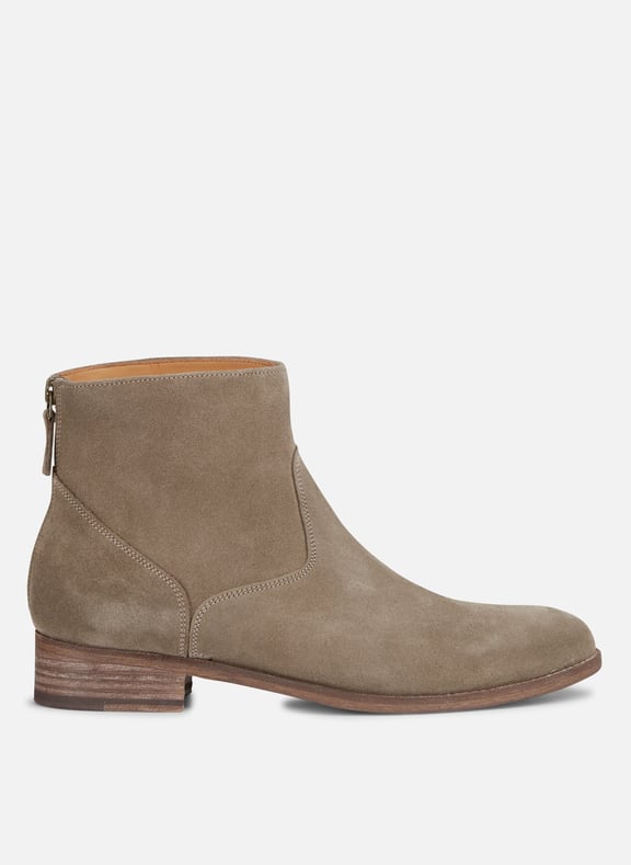 Boots plates en cuir Kaki by ANTHOLOGY ANTHOLOGY Boots plates en cuir Kaki