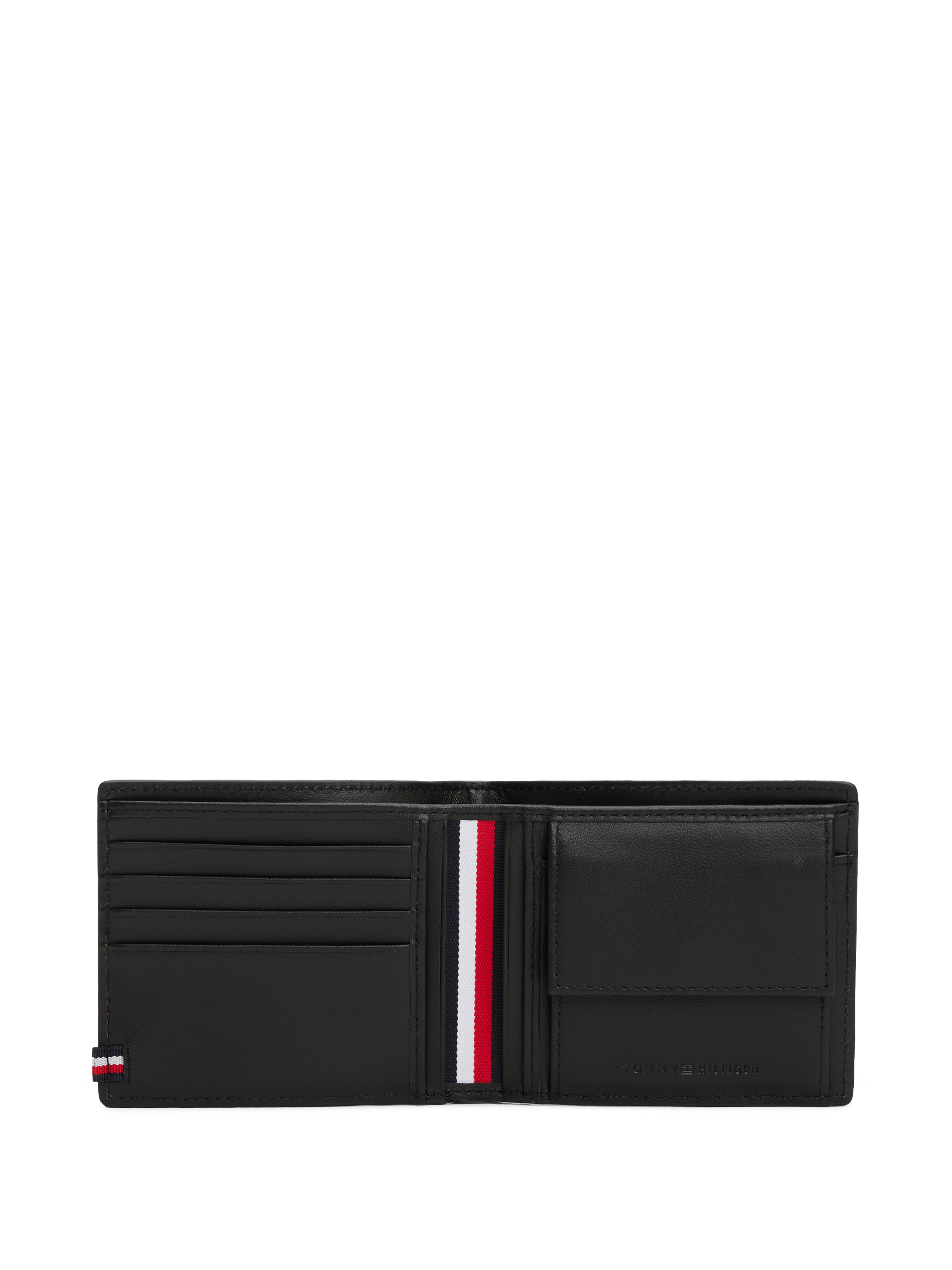 Portefeuille en cuir TOMMY HILFIGER Noir