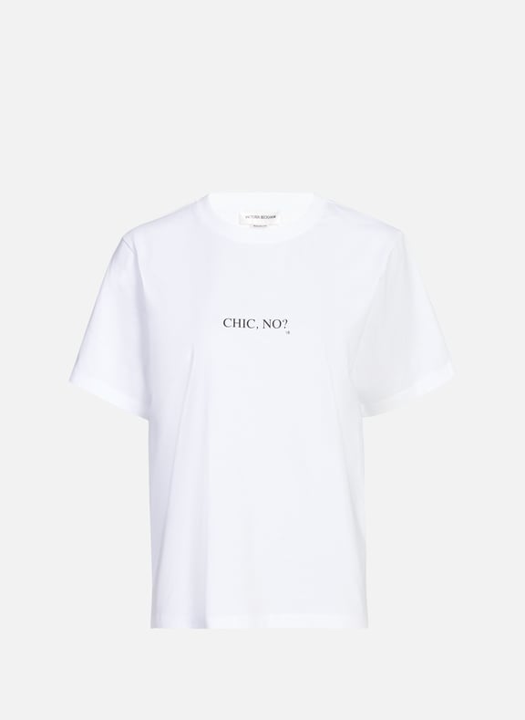 Cotton patterned T-shirt White by VICTORIA BECKHAM VICTORIA BECKHAM Cotton patterned T-shirt White