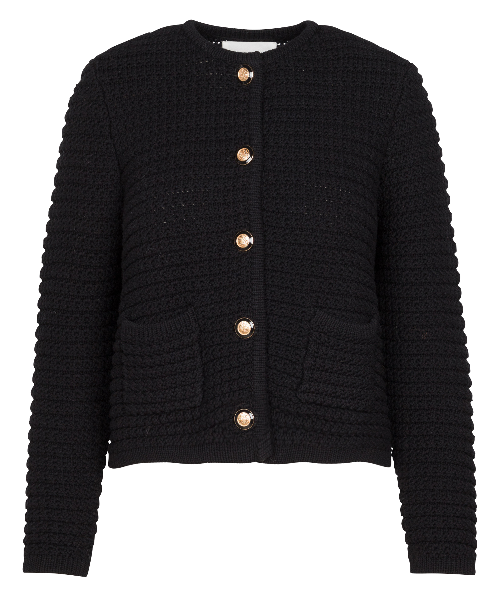 Gilet droit col rond en coton mélangé gaspard BA&SH Noir