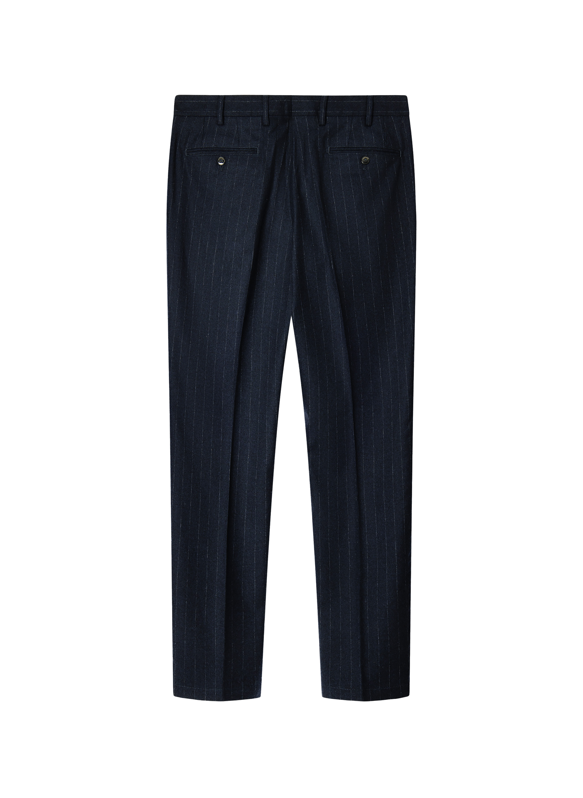 Pantalon droit rayé en laine FACONNABLE Bleu