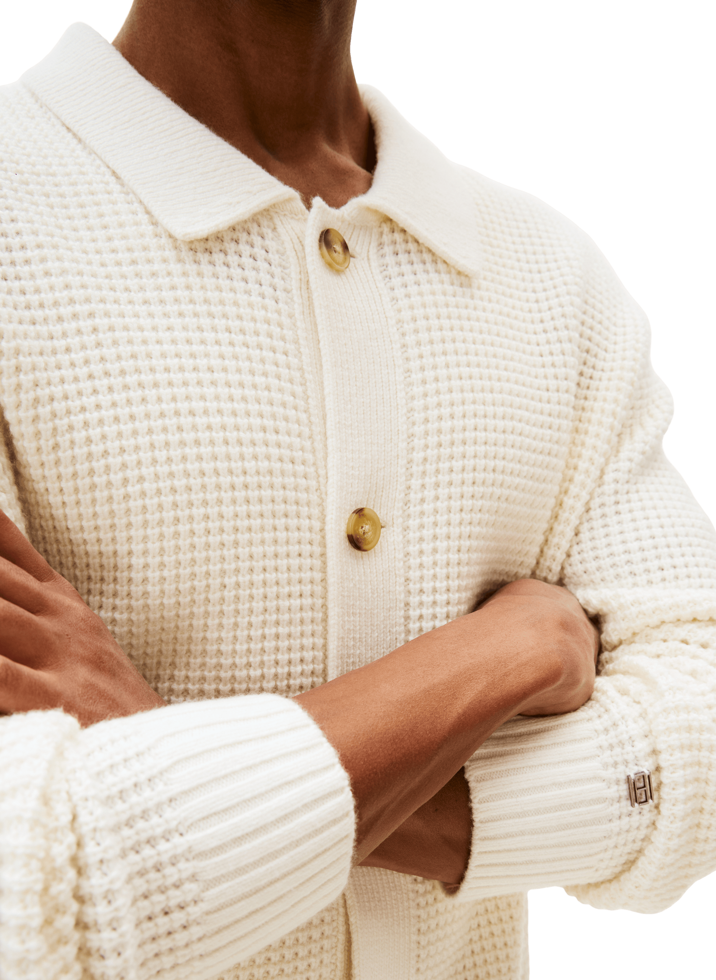 Textured wool cardigan TOMMY HILFIGER Beige