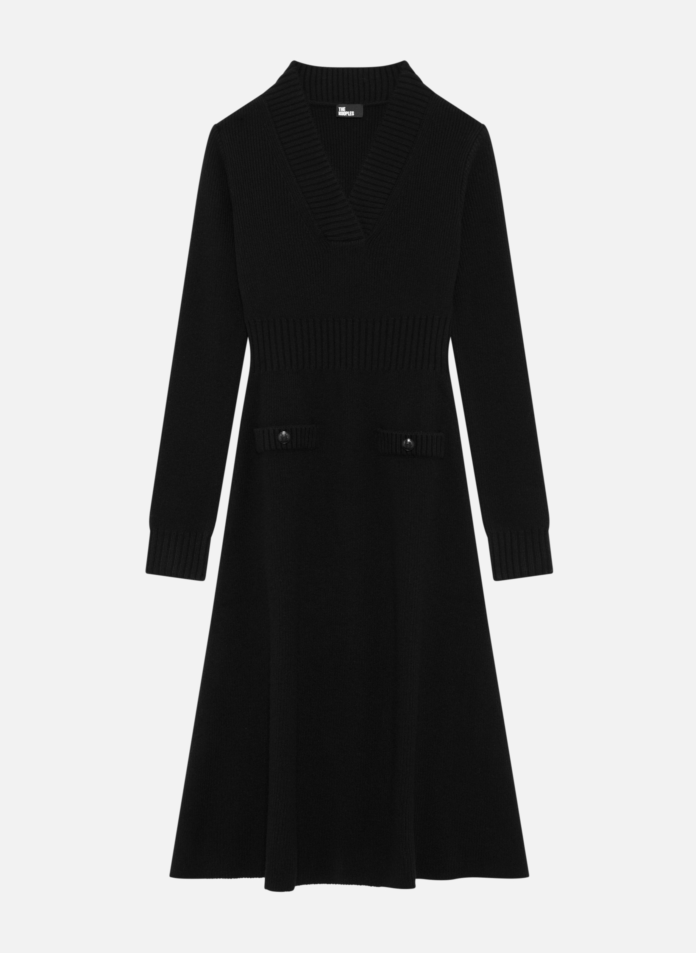 Robe longue en laine THE KOOPLES Noir