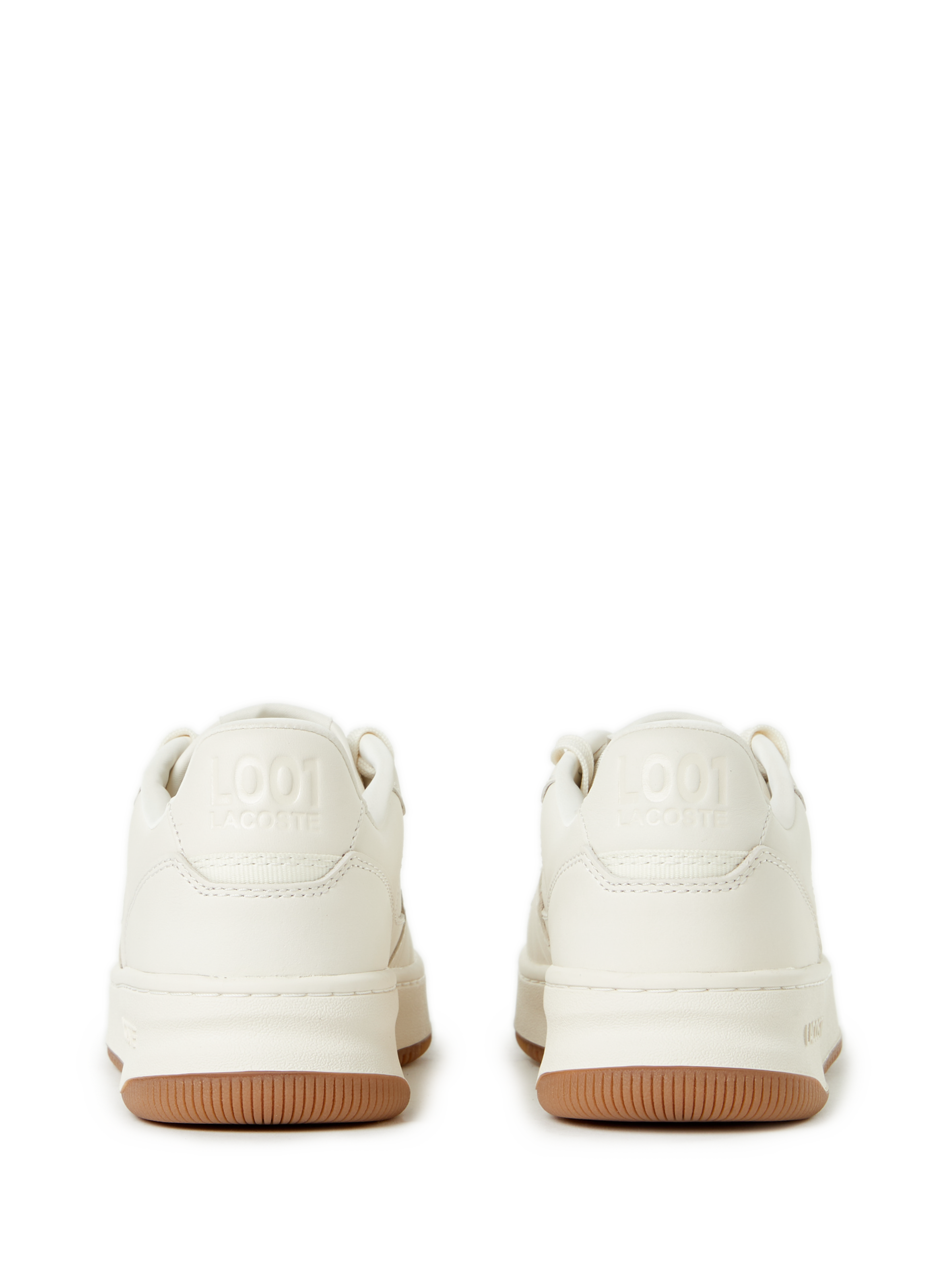 Baskets unies en cuir mélangé LACOSTE Rose