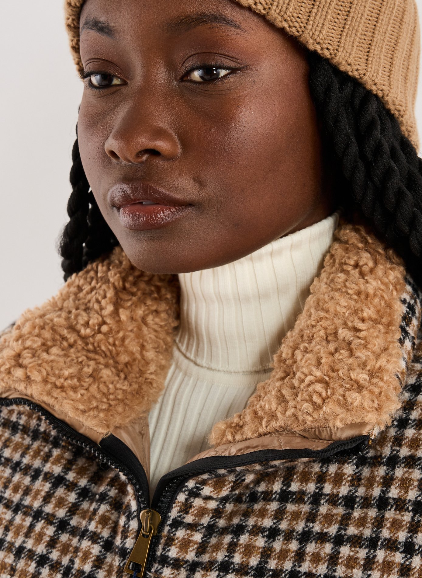 Sleeveless mixed wool puffer jackets MONCLER Grey