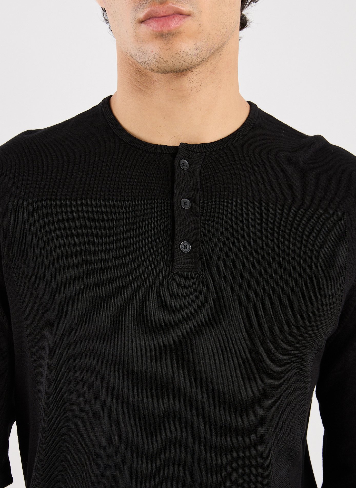 Tunisian collar sweater ARMANI EXCHANGE Black