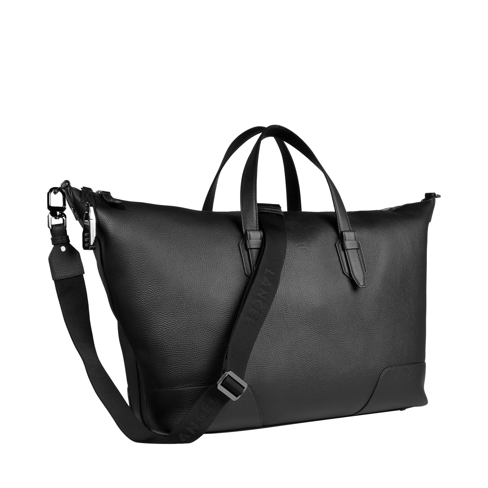 Sac weekend zippé charlie de lancel en cuir LANCEL Zwart