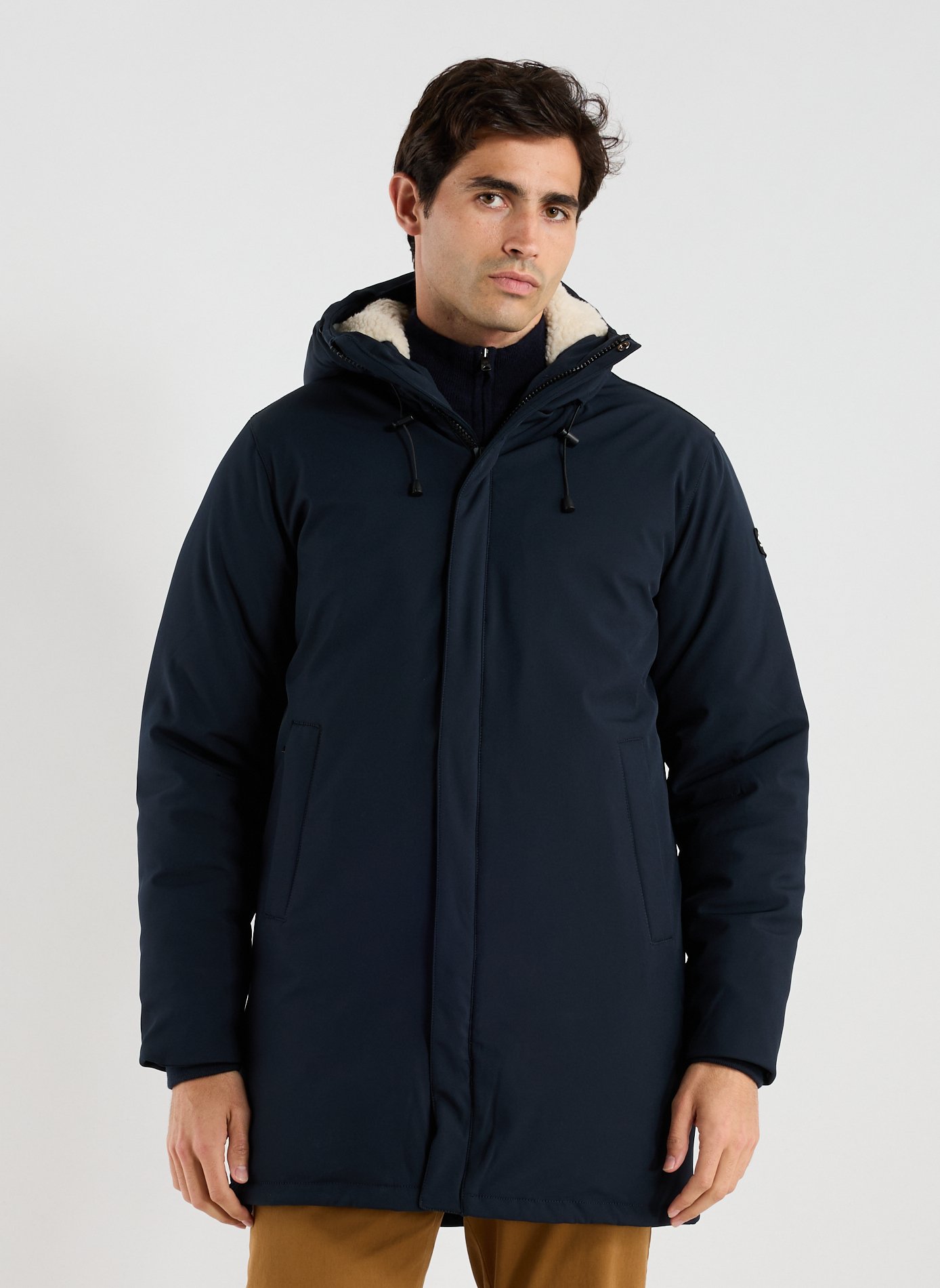 SCHOTT High-neck parka Blue