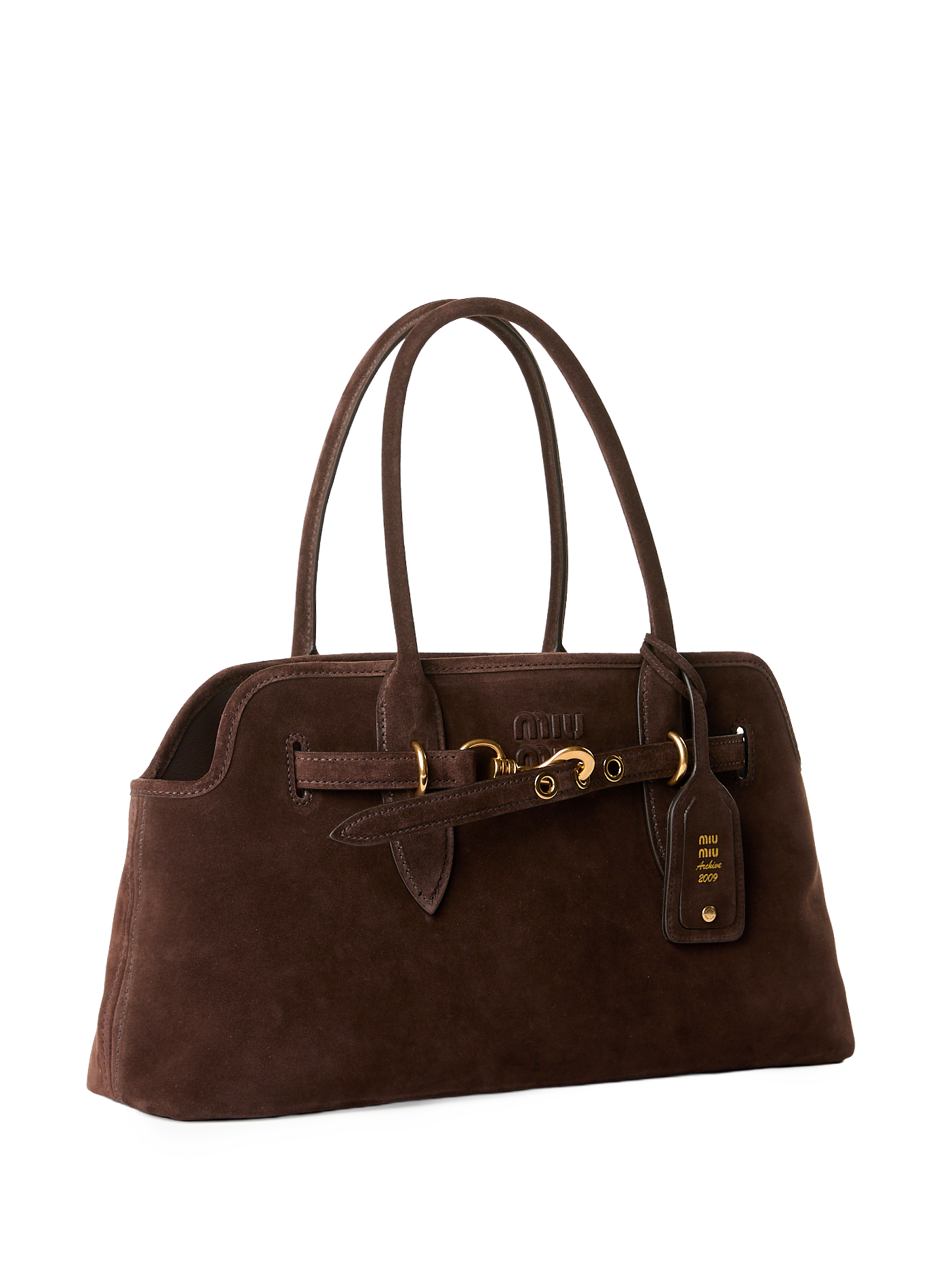 Sac cabas Aventure en cuir suédé MIU MIU Multicolore