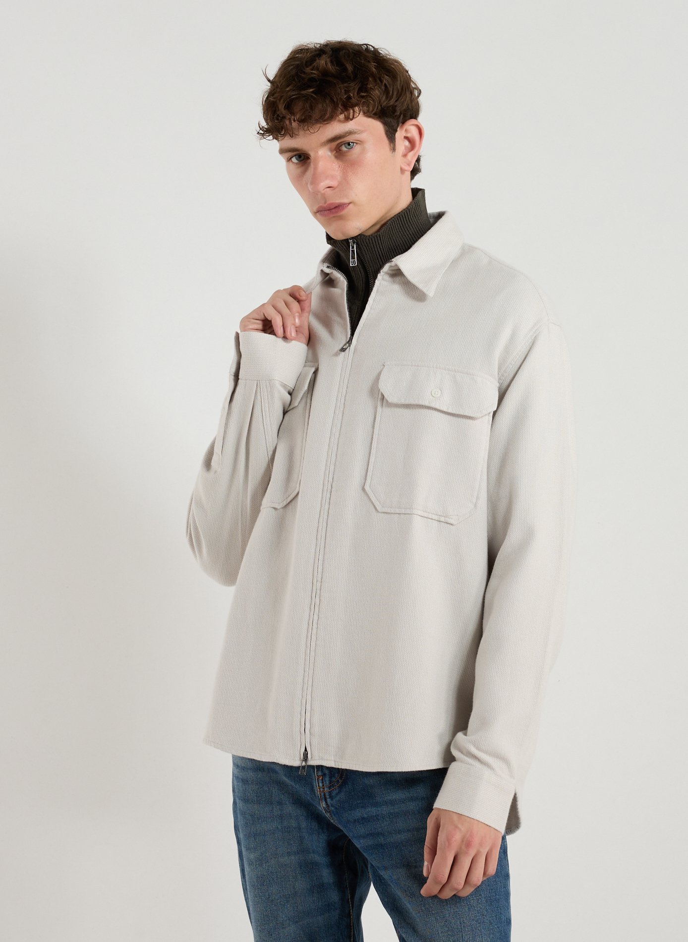 ARMANI EXCHANGE Chemise col classique en coton Multicolore