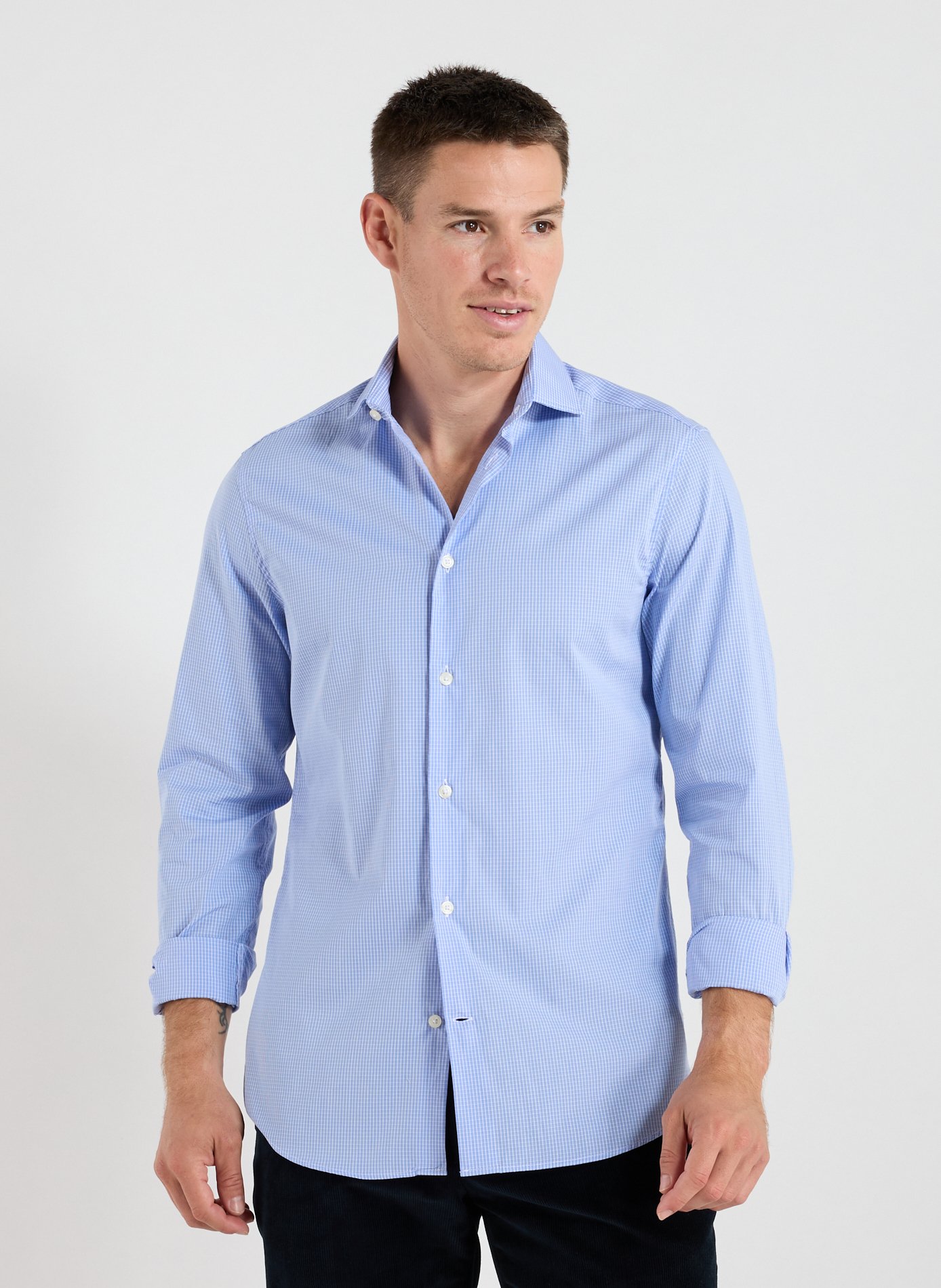 AU PRINTEMPS PARIS Cotton poplin shirt Blue
