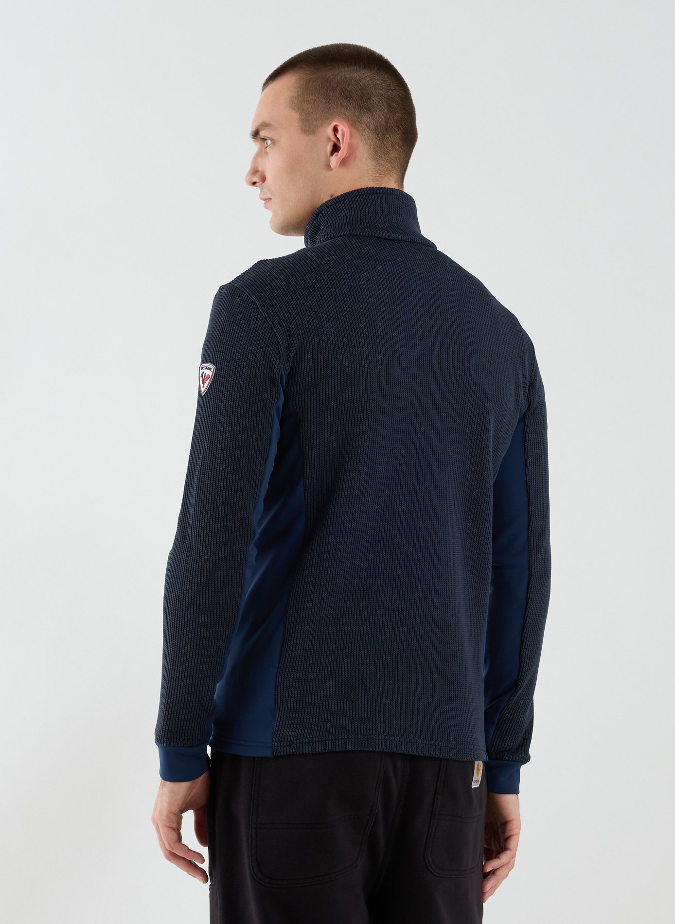 Zip-up sweater with high collar ROSSIGNOL Blue