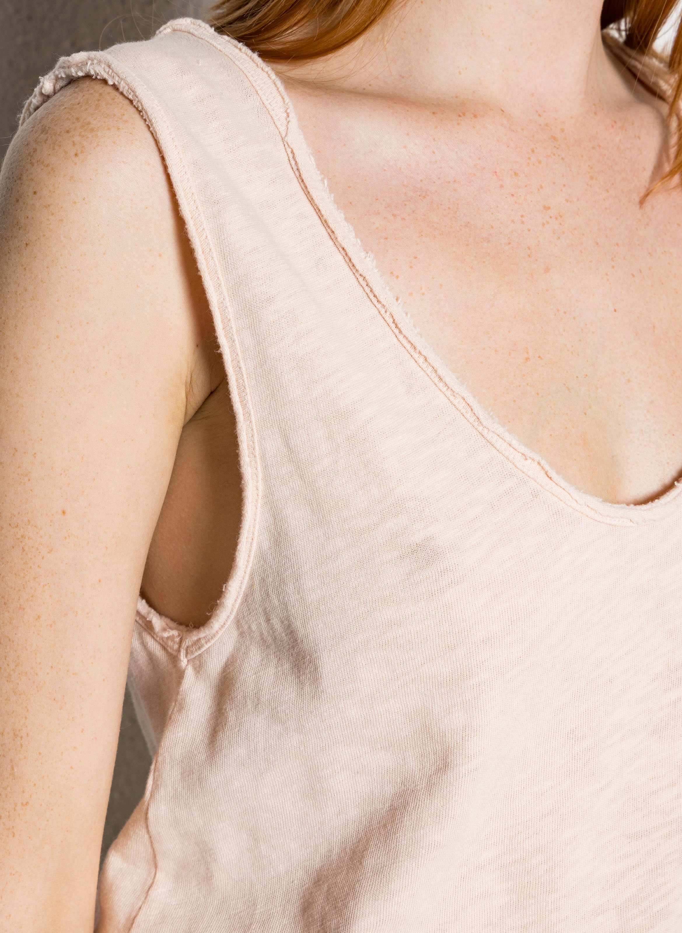 Débardeur col rond droit en coton Sonoma AMERICAN VINTAGE Beige