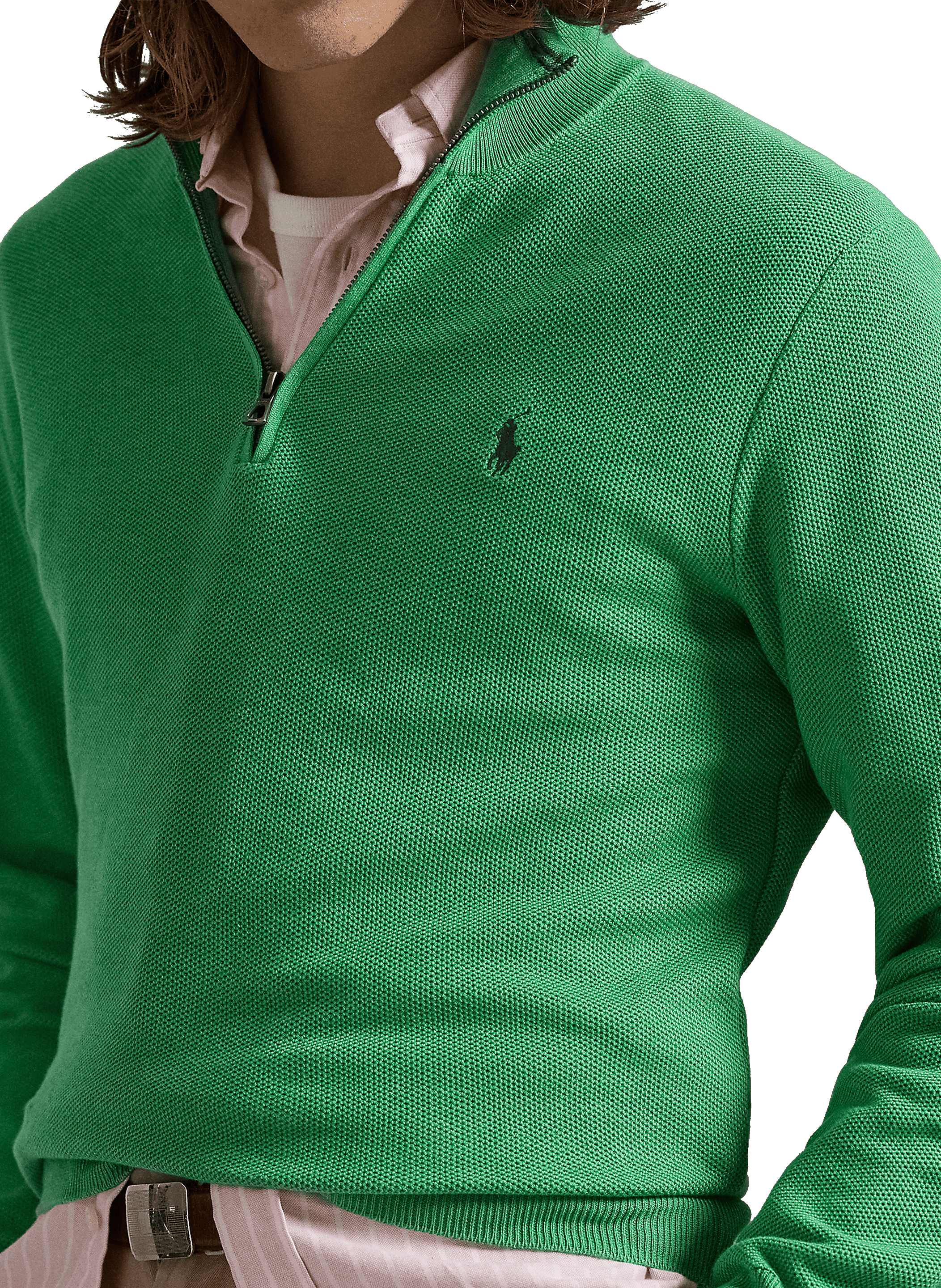 Cotton high-neck jumper POLO RALPH LAUREN Green