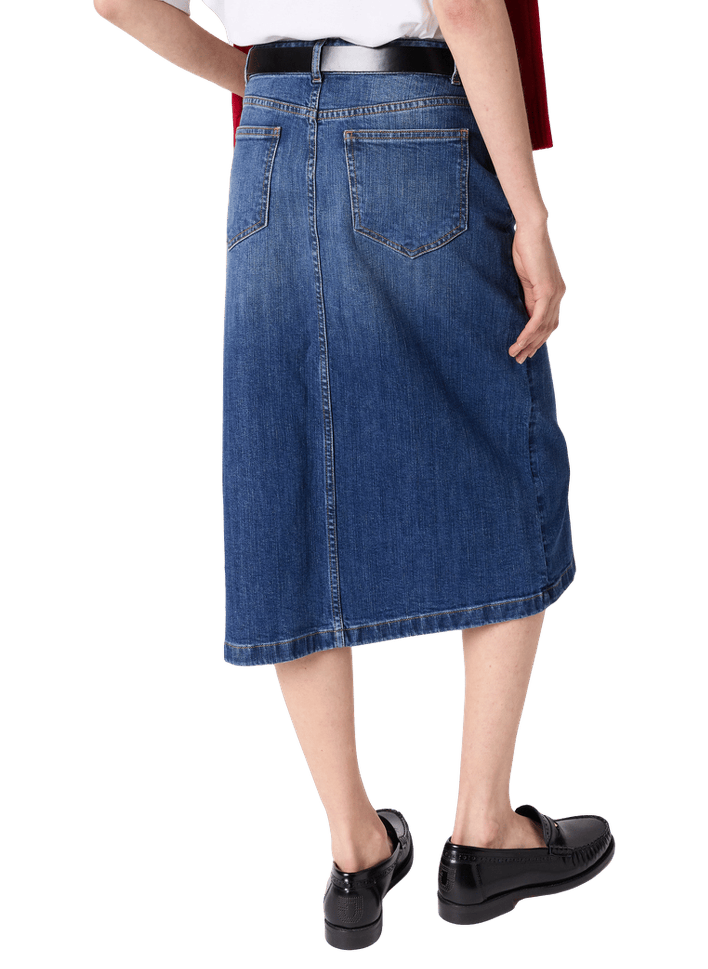 Jupe midi droite en denim - janaelle GERARD DAREL Bleu