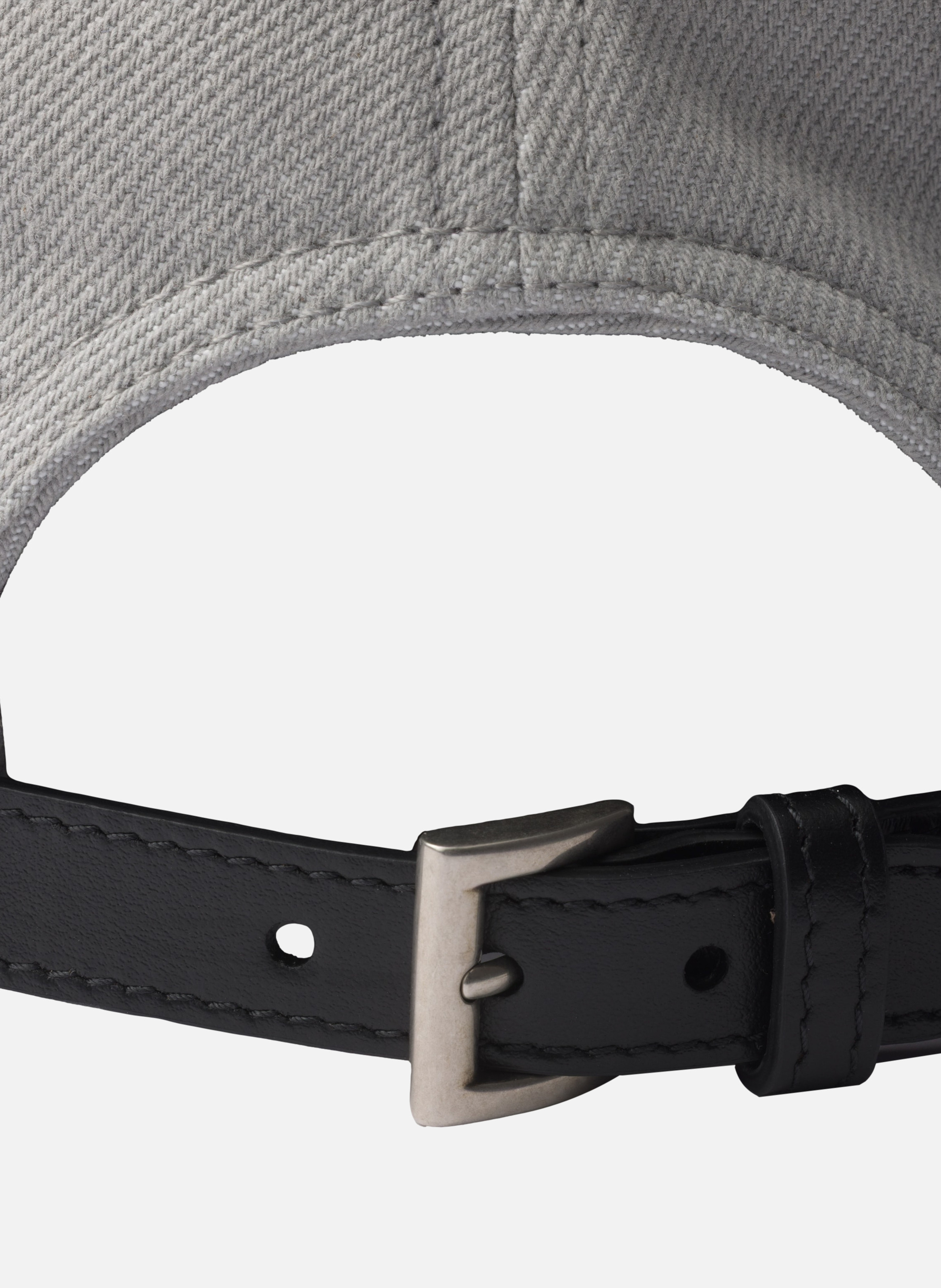 Casquette de baseball en denim PRADA Gris