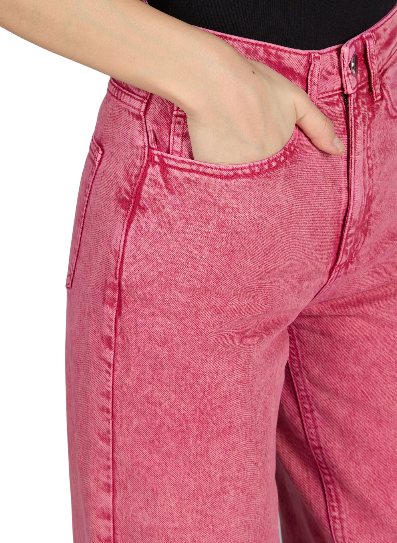 Jean large taille haute Vifreya VILA Rose