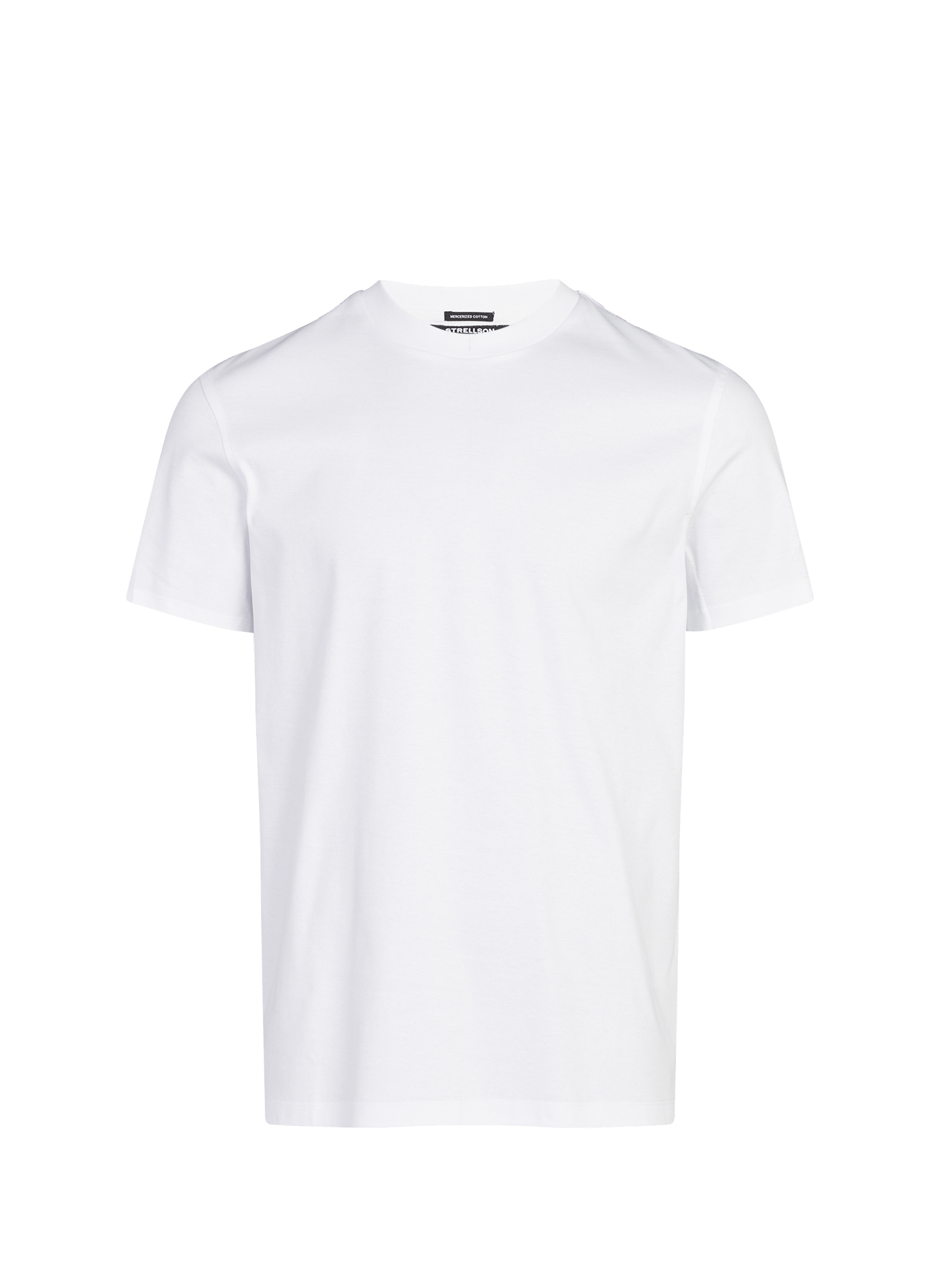 Plain round neck cotton T-shirt STRELLSON White
