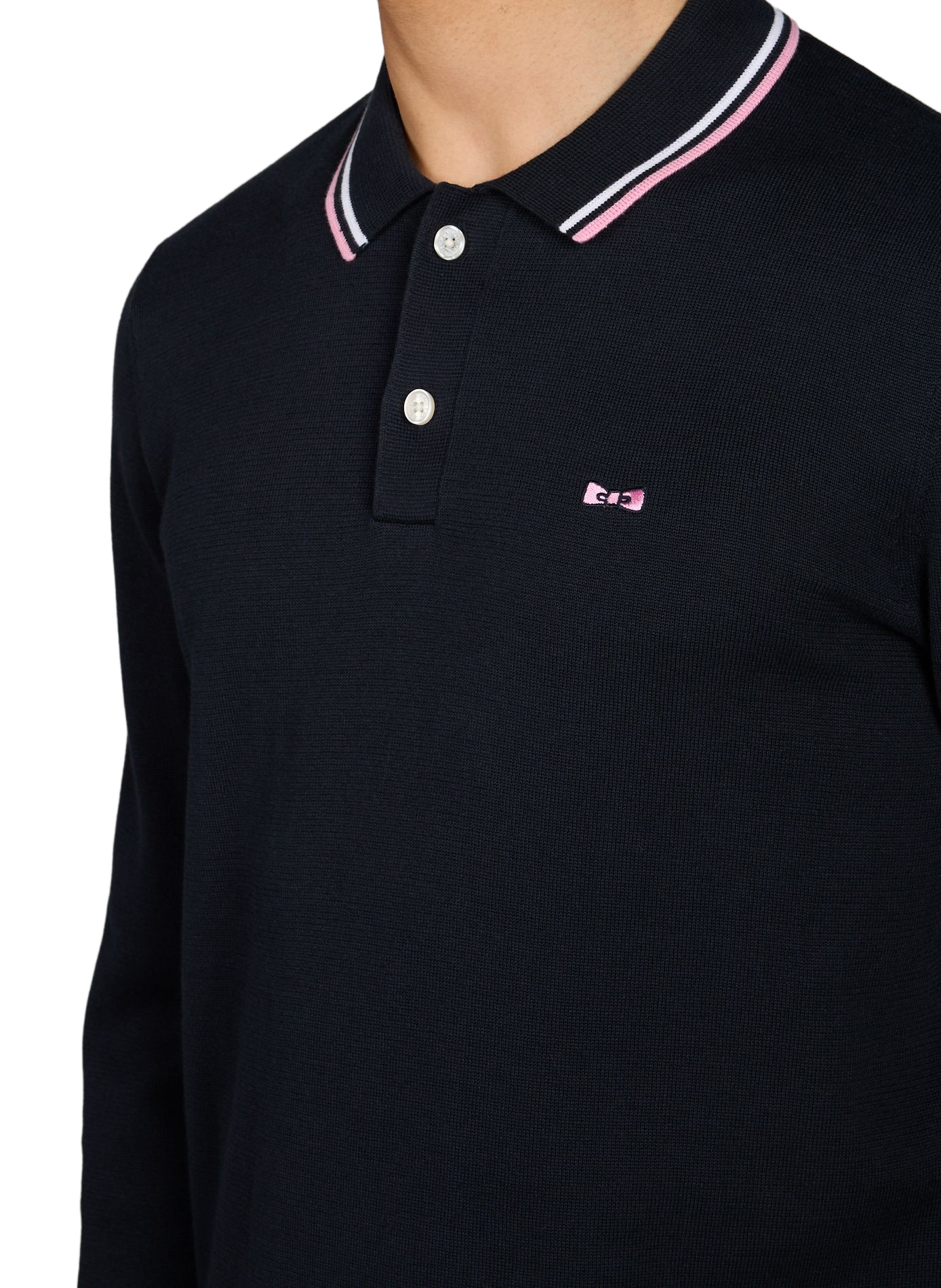 Straight cotton polo shirt EDEN PARK Blue