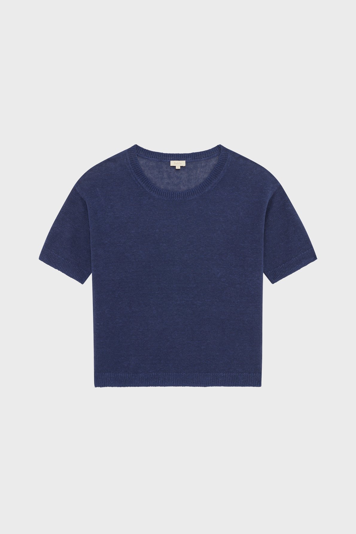 Pull ample en lin à manches courtes - laelia PABLO Bleu