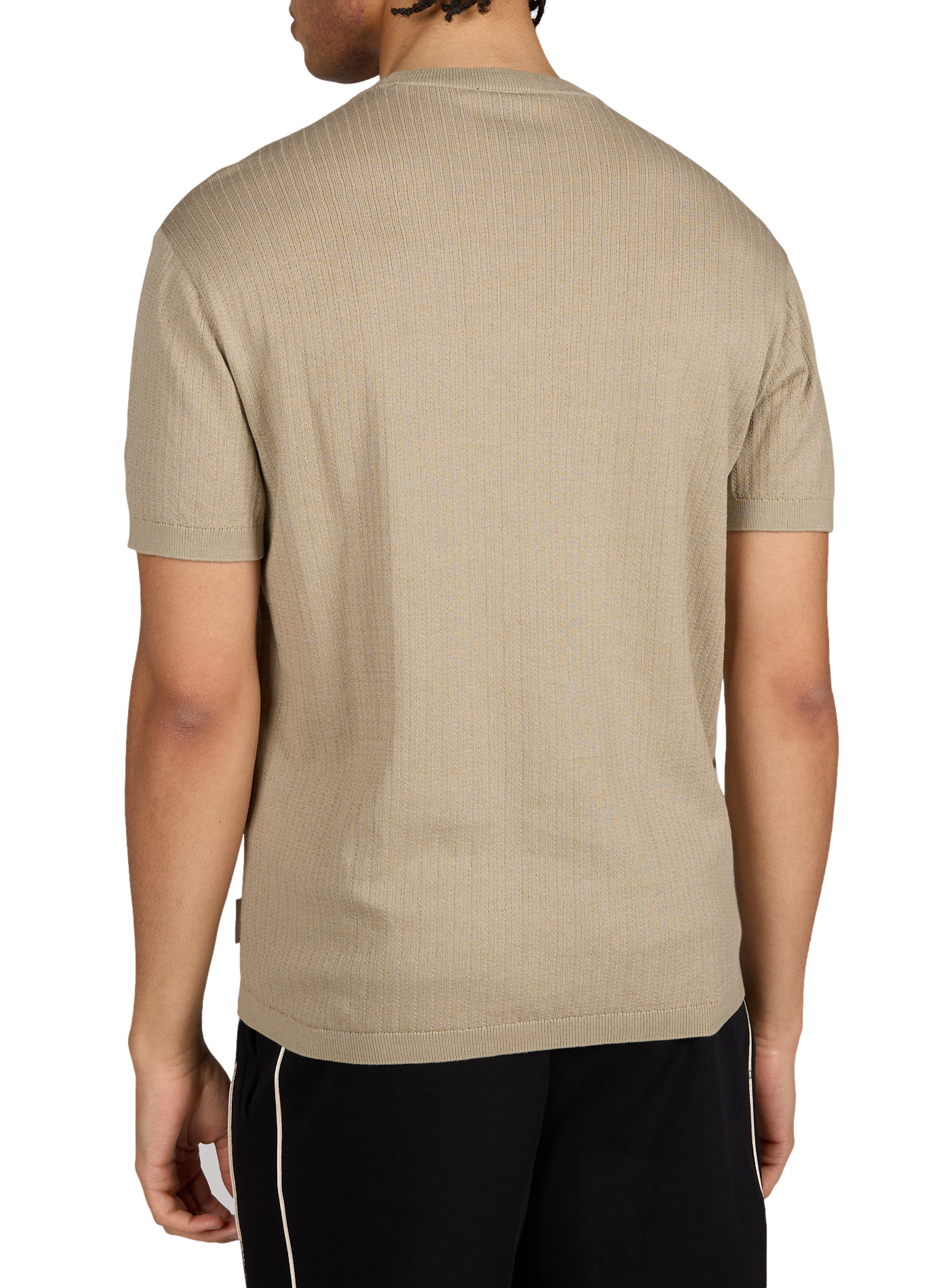 T-shirt tricot en coton ARMANI EXCHANGE Marron
