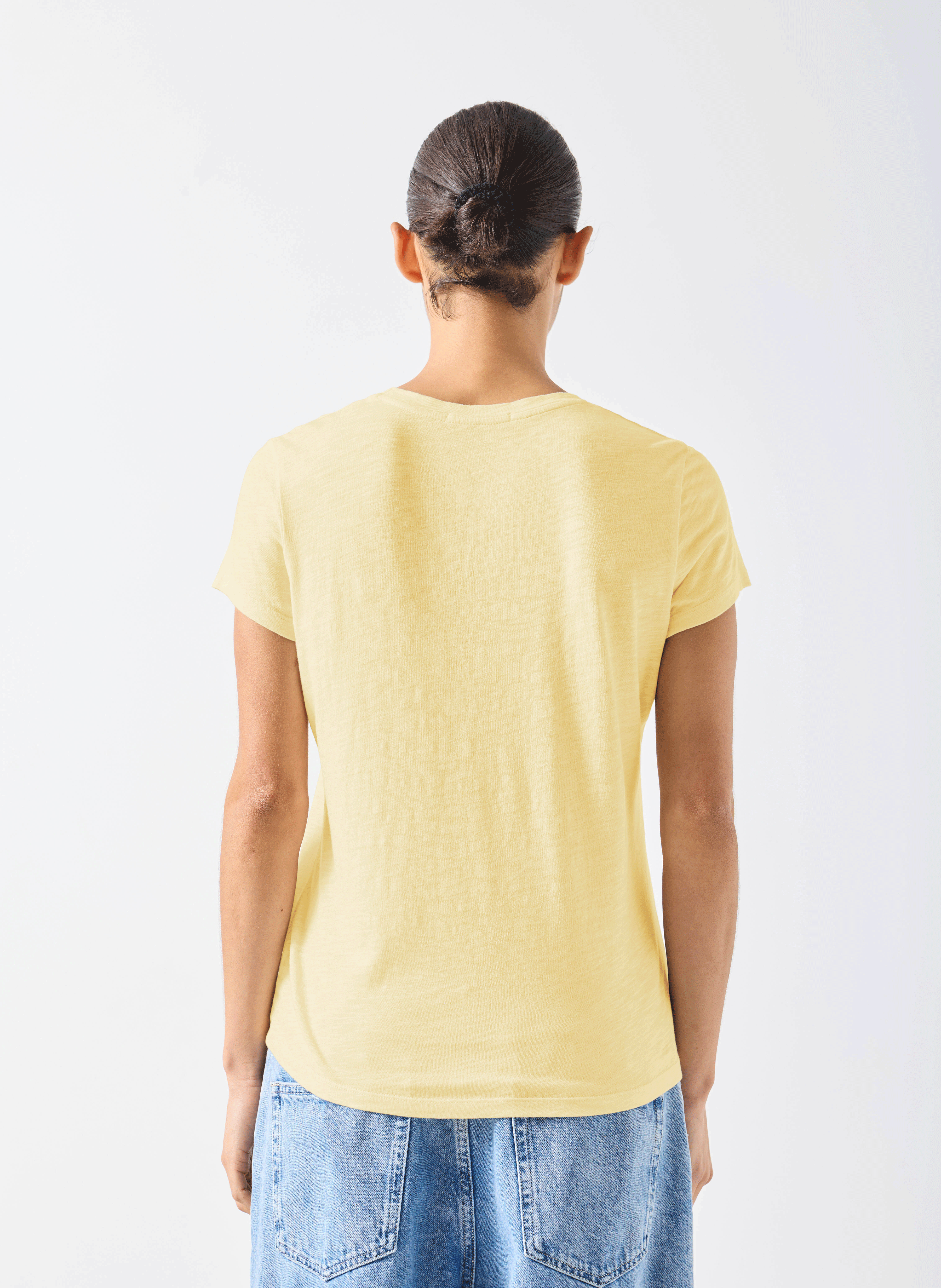 Tee-shirt col rond en coton mélangé jacksonville Jaune