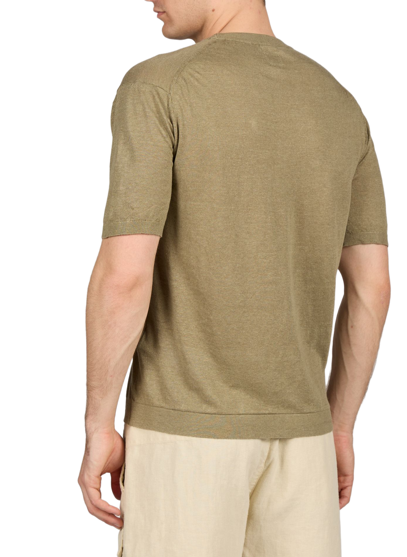 Short-sleeve linen sweater CP COMPANY Green