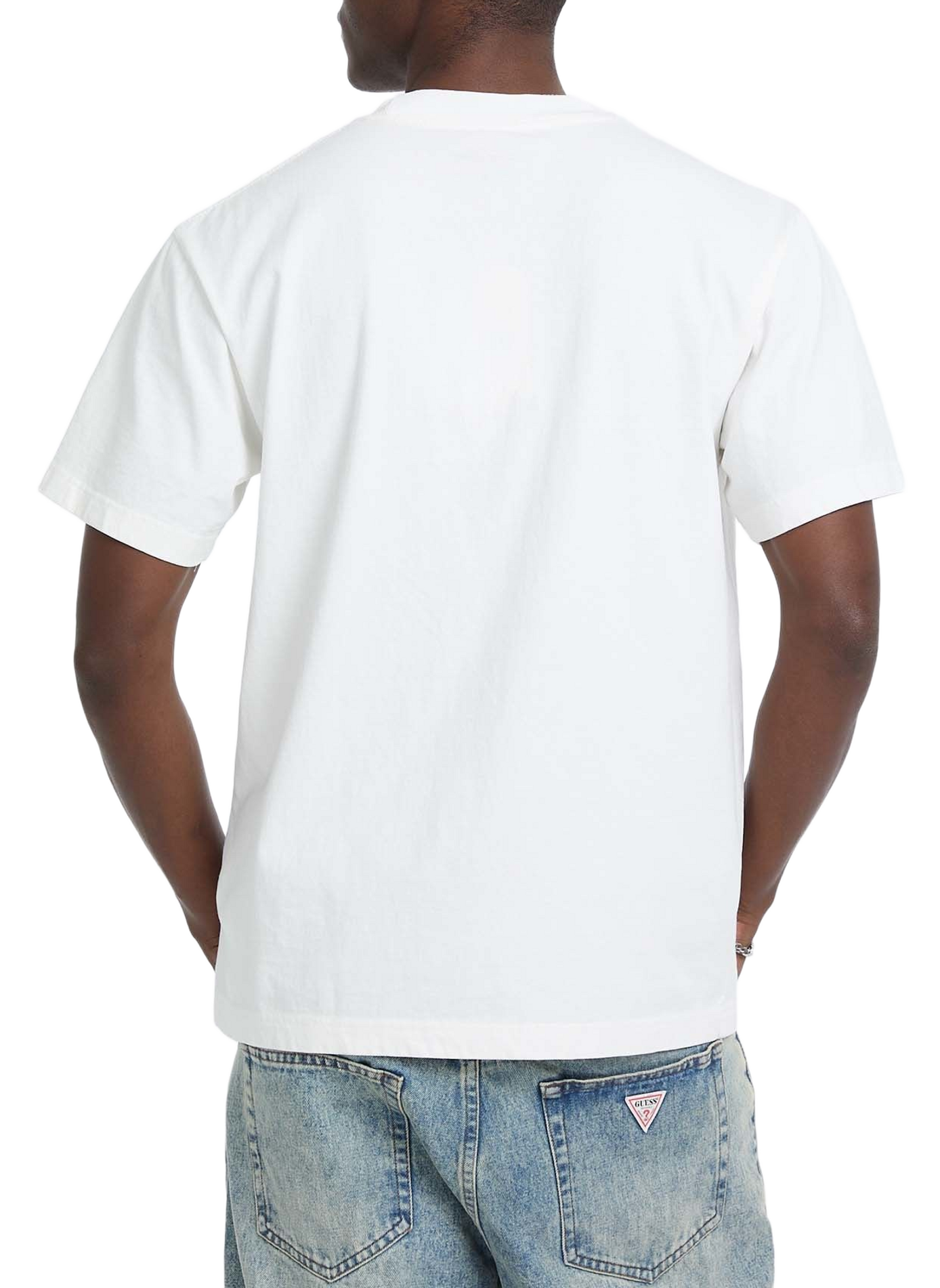 T-shirt imprimé Allen en coton GUESS Blanc