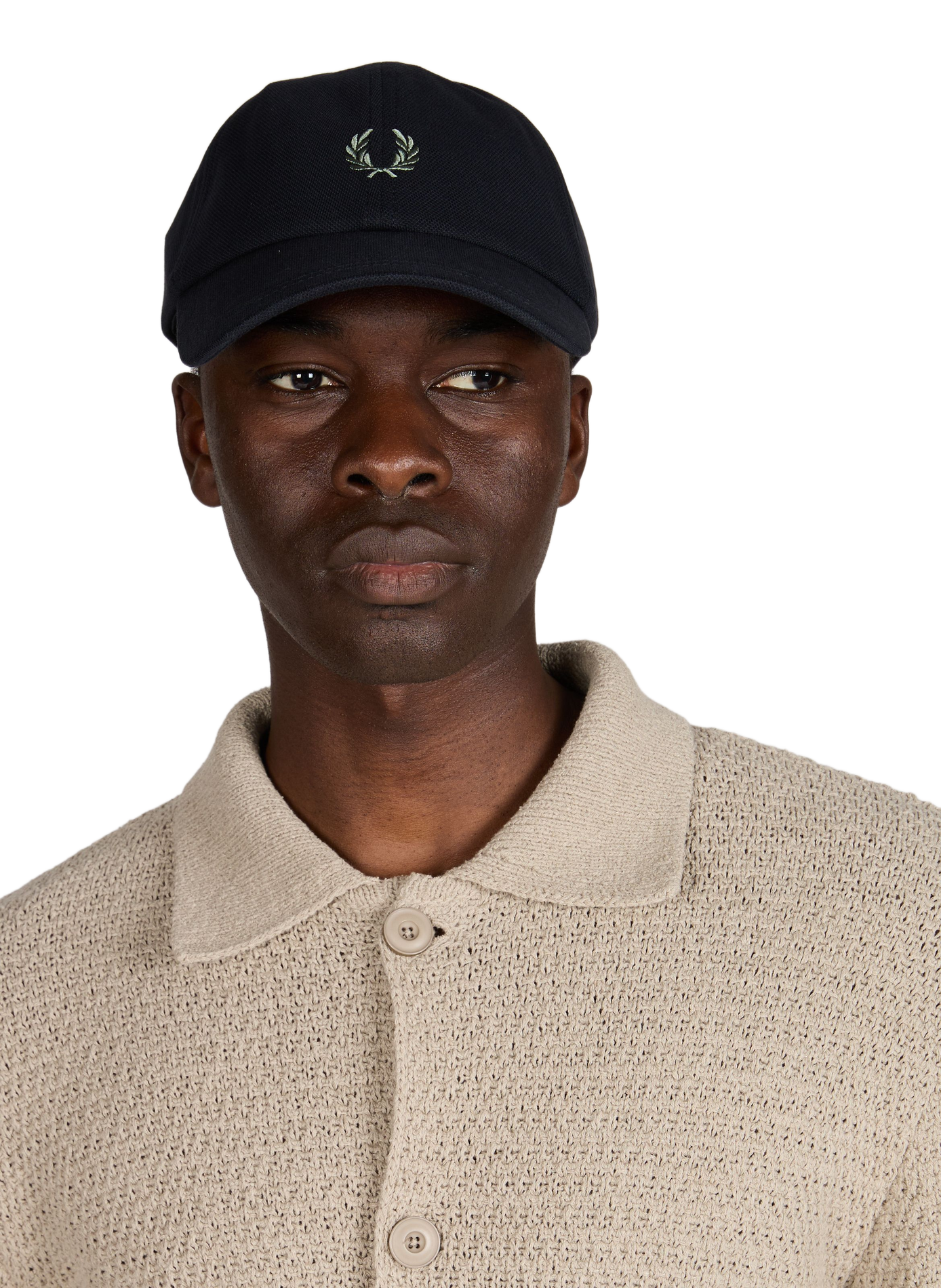 Casquette logo en coton FRED PERRY Bleu