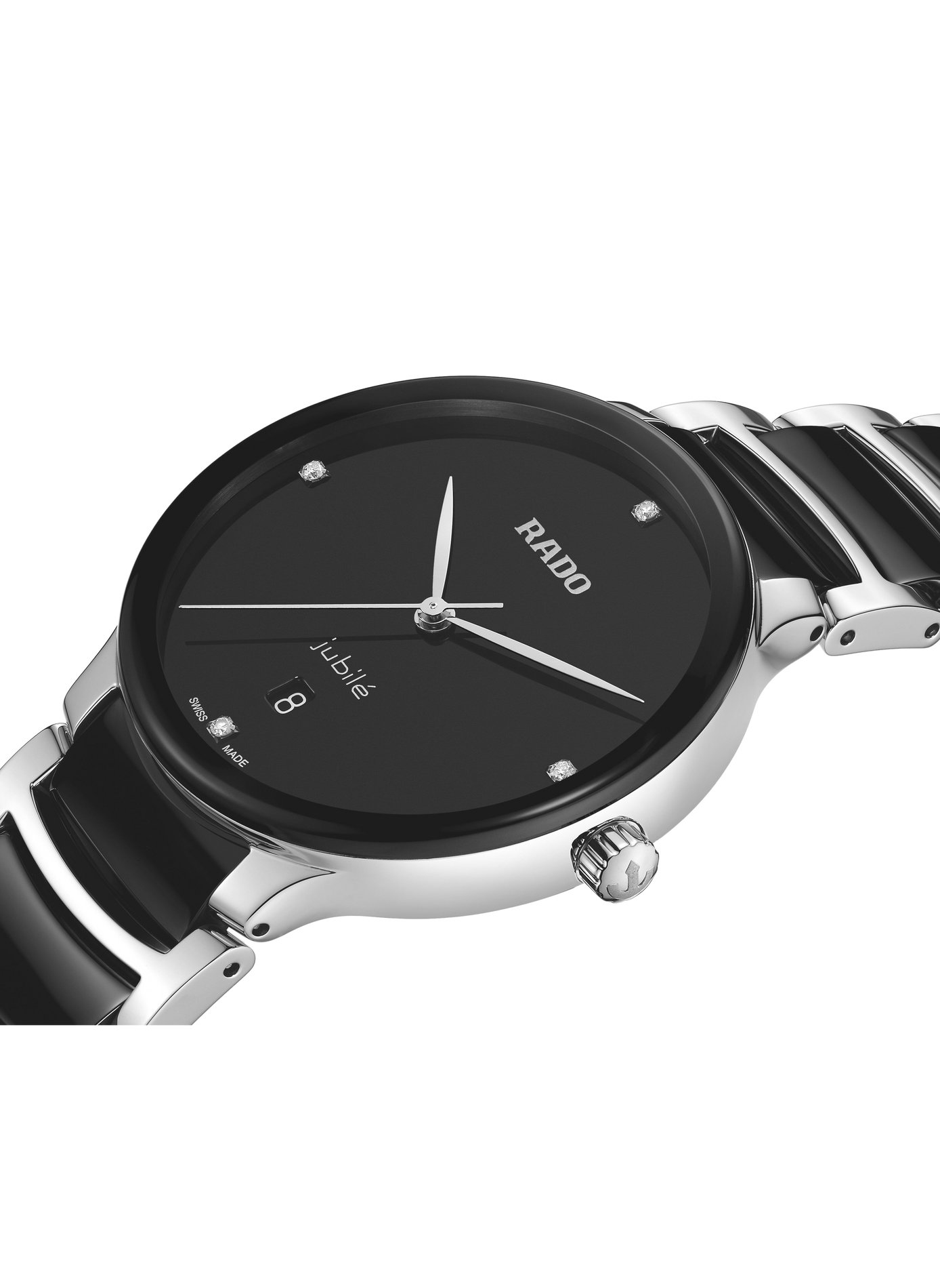 Montre Centrix Quartz Diamonds en céramique RADO Noir