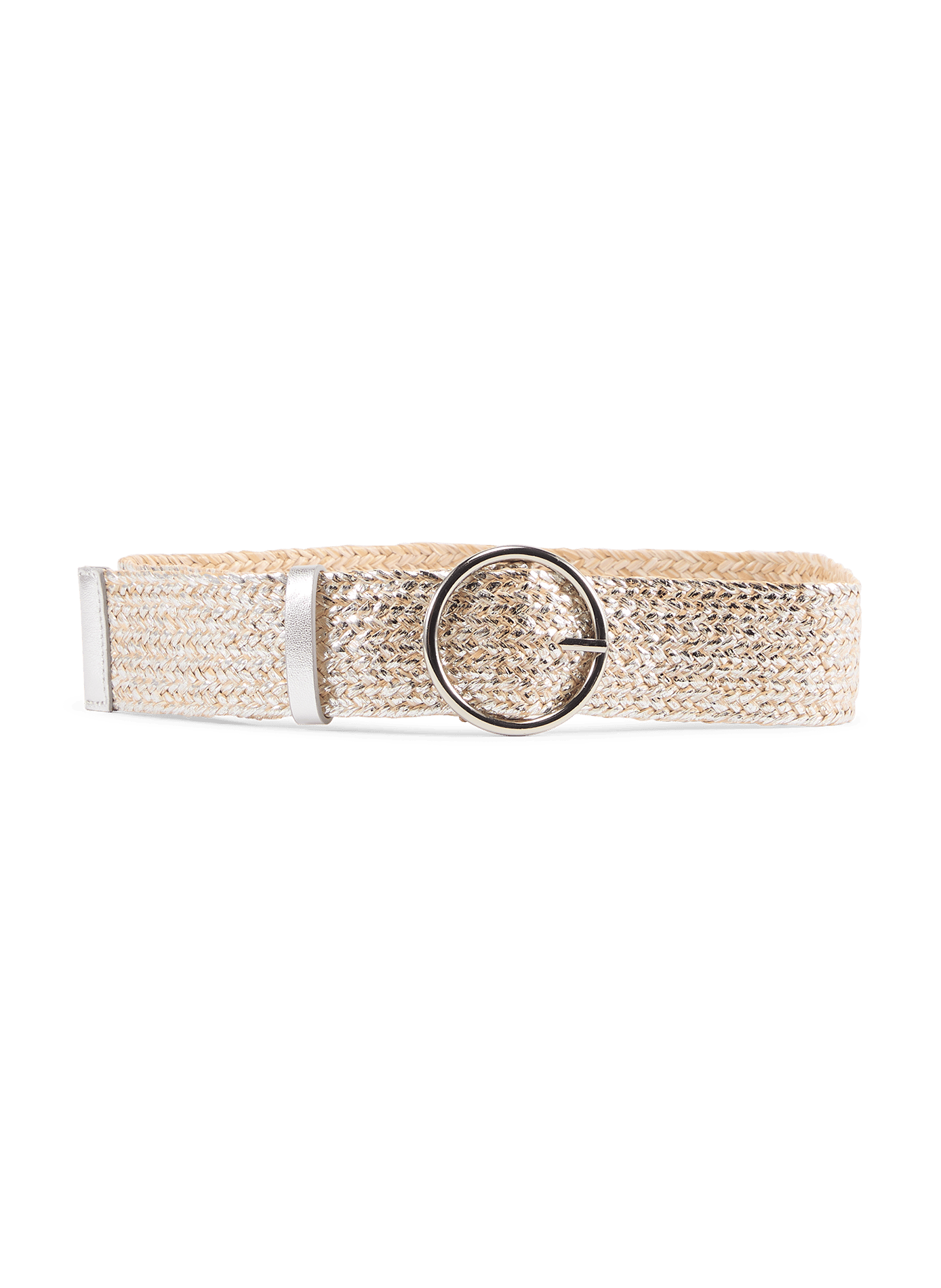 Riem met glanzende ronde gesp SAISON 1865 Zilver